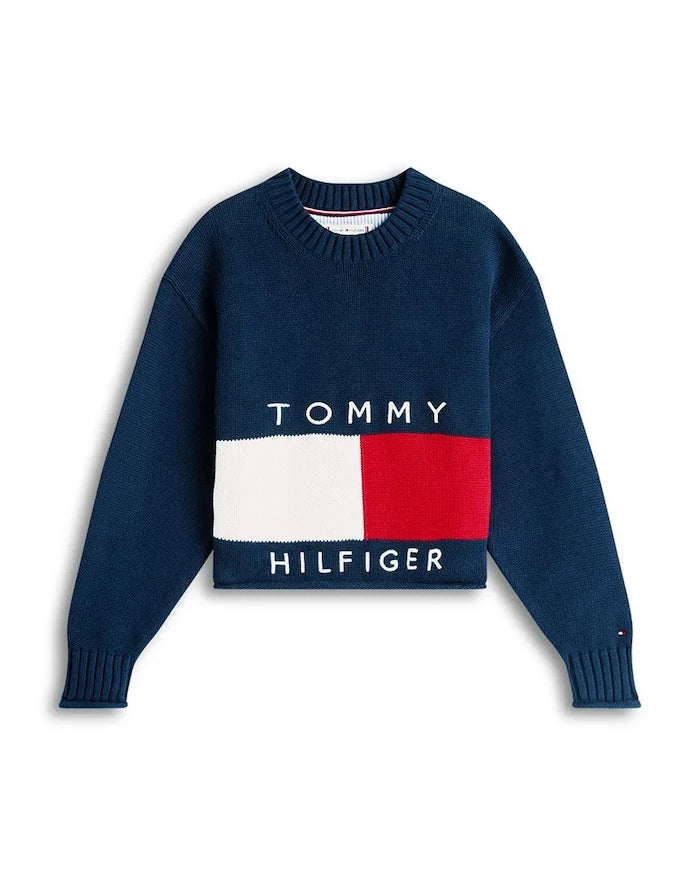 Tommy Hilfiger Çocuk Pamuklu Kazak