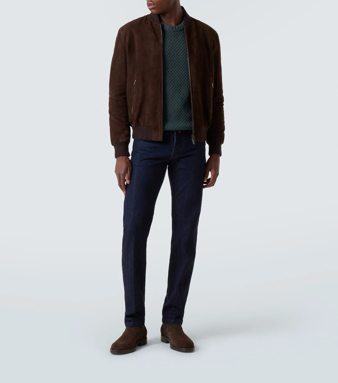 Kiton - بنطال جينز سكيني متوسط الارتفاع
