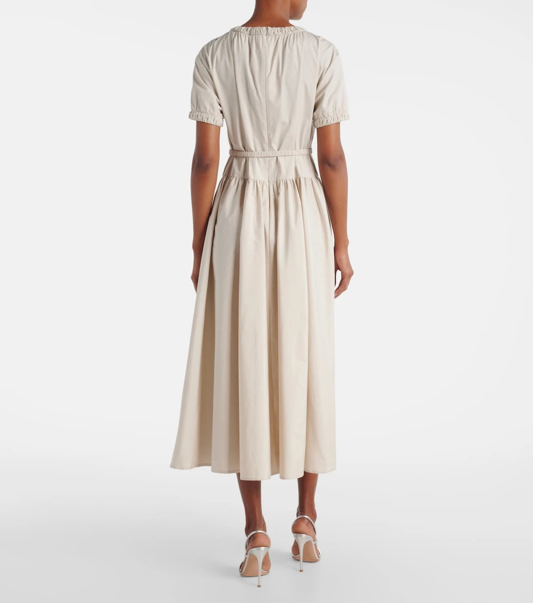 'S Max Mara - Terry cotton poplin midi dress