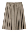 Miu Miu Green Cotton-Blend Pleated Midi Skirt