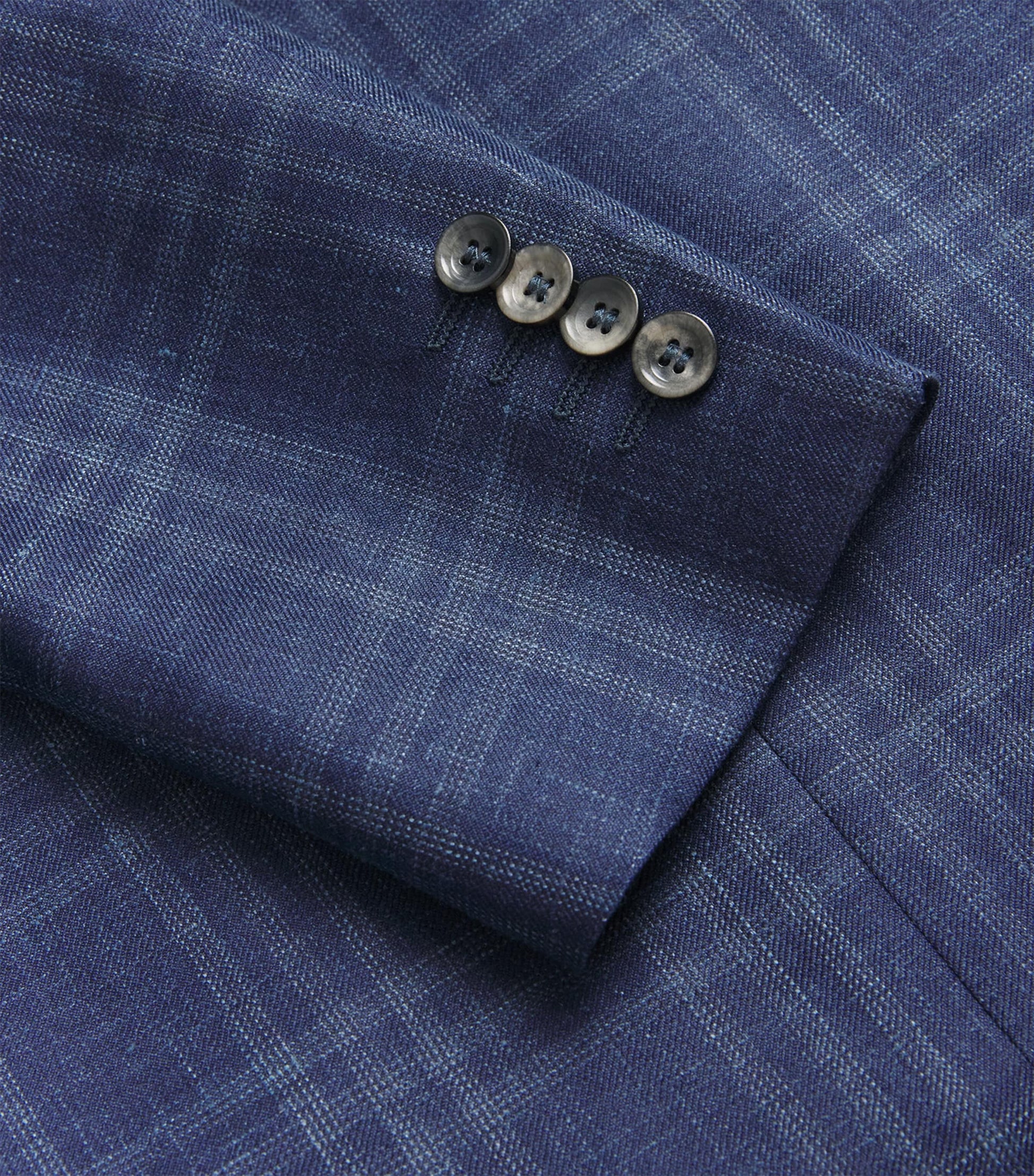 Canali Navy Wool-Silk-Linen Kei Blazer