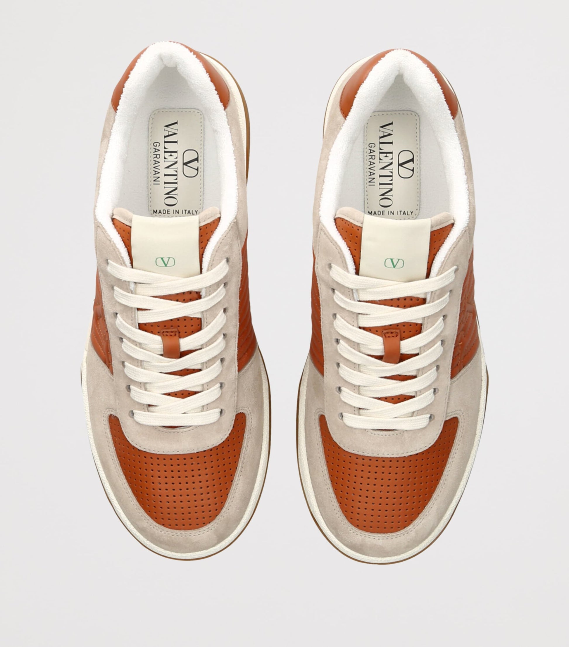 Valentino Garavani Leather-Suede Sparry Sneakers