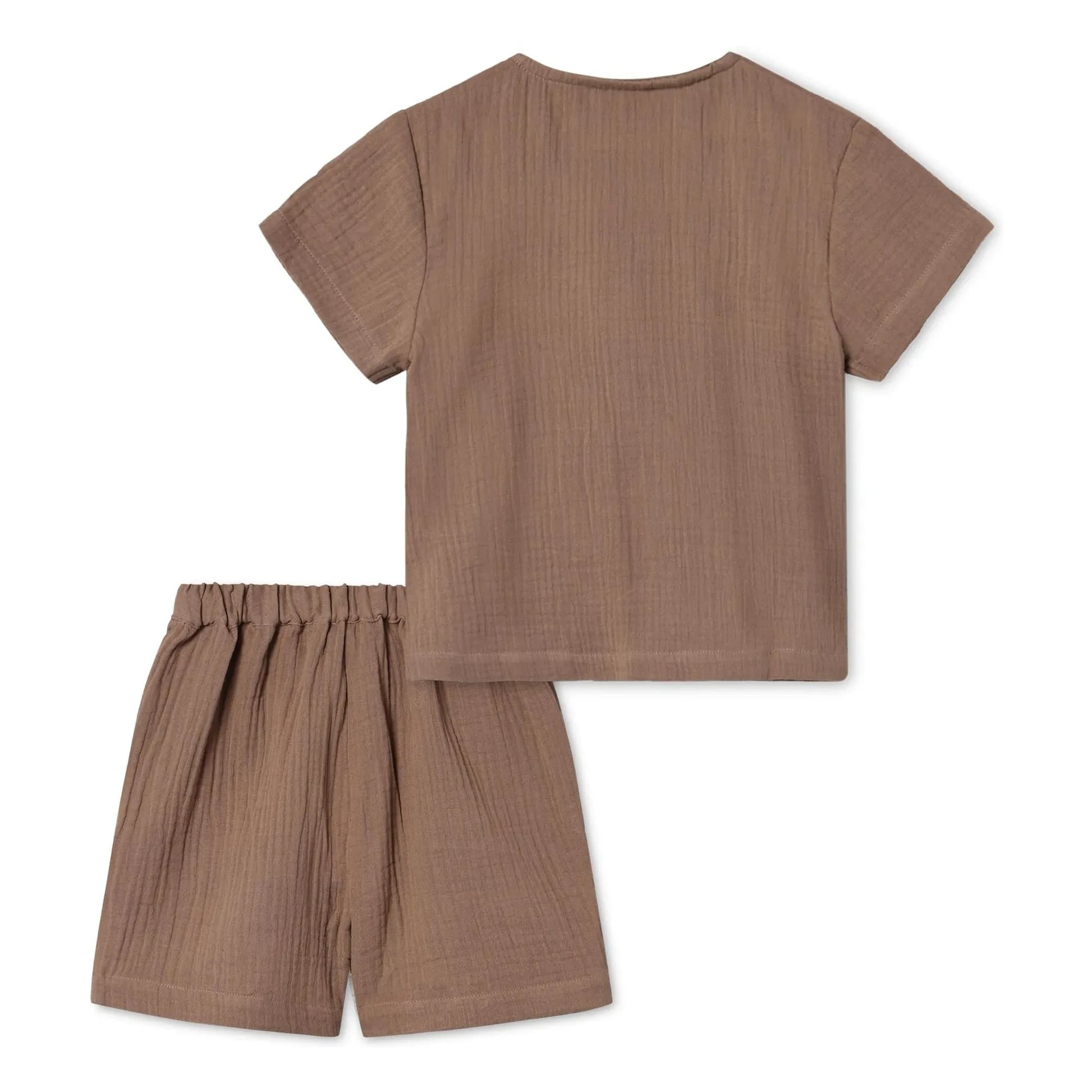 Fliink - Blouse and Short Cha Cha set | Brown