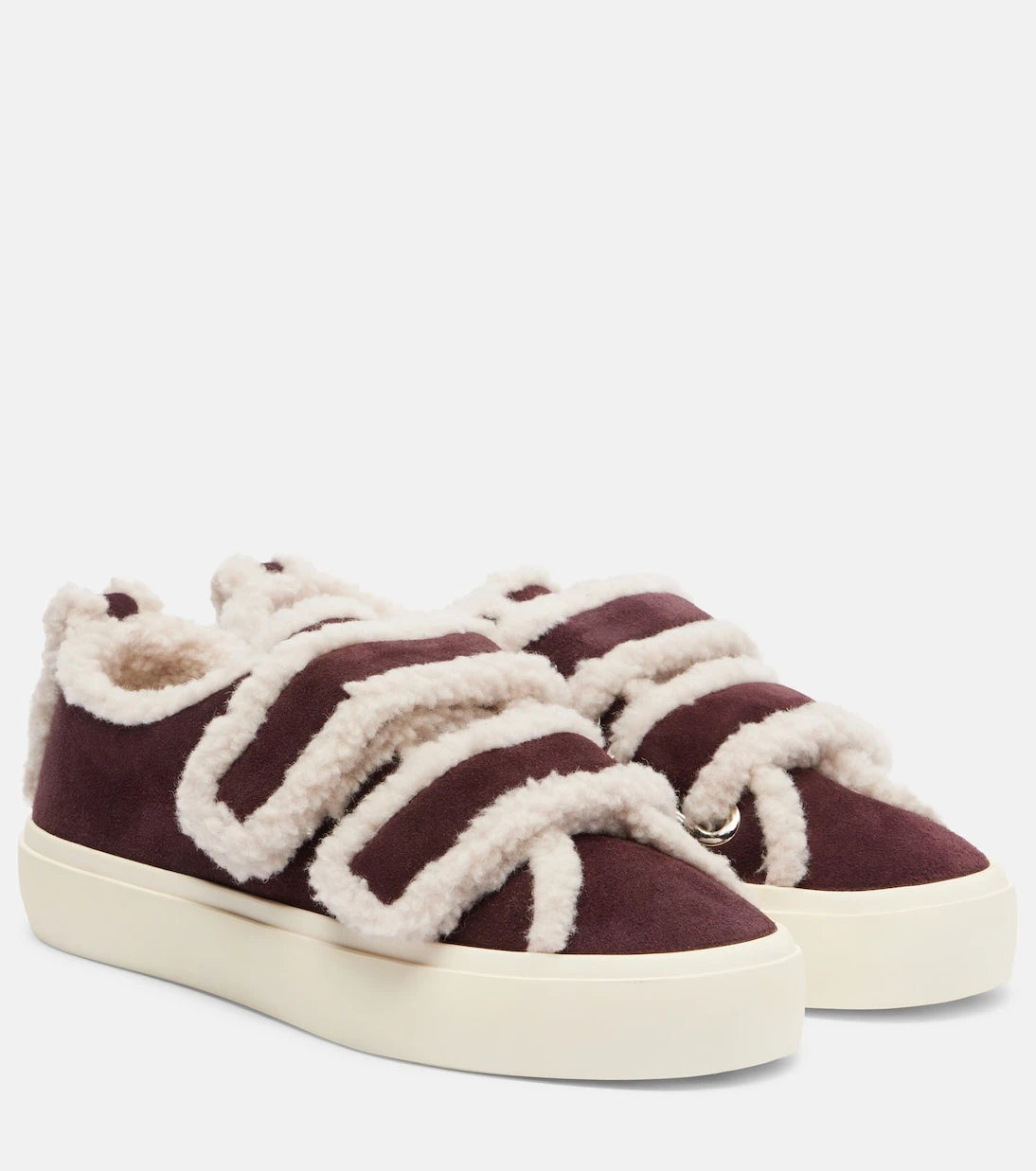 Inuikii - Shearling-trimmed suede sneakers