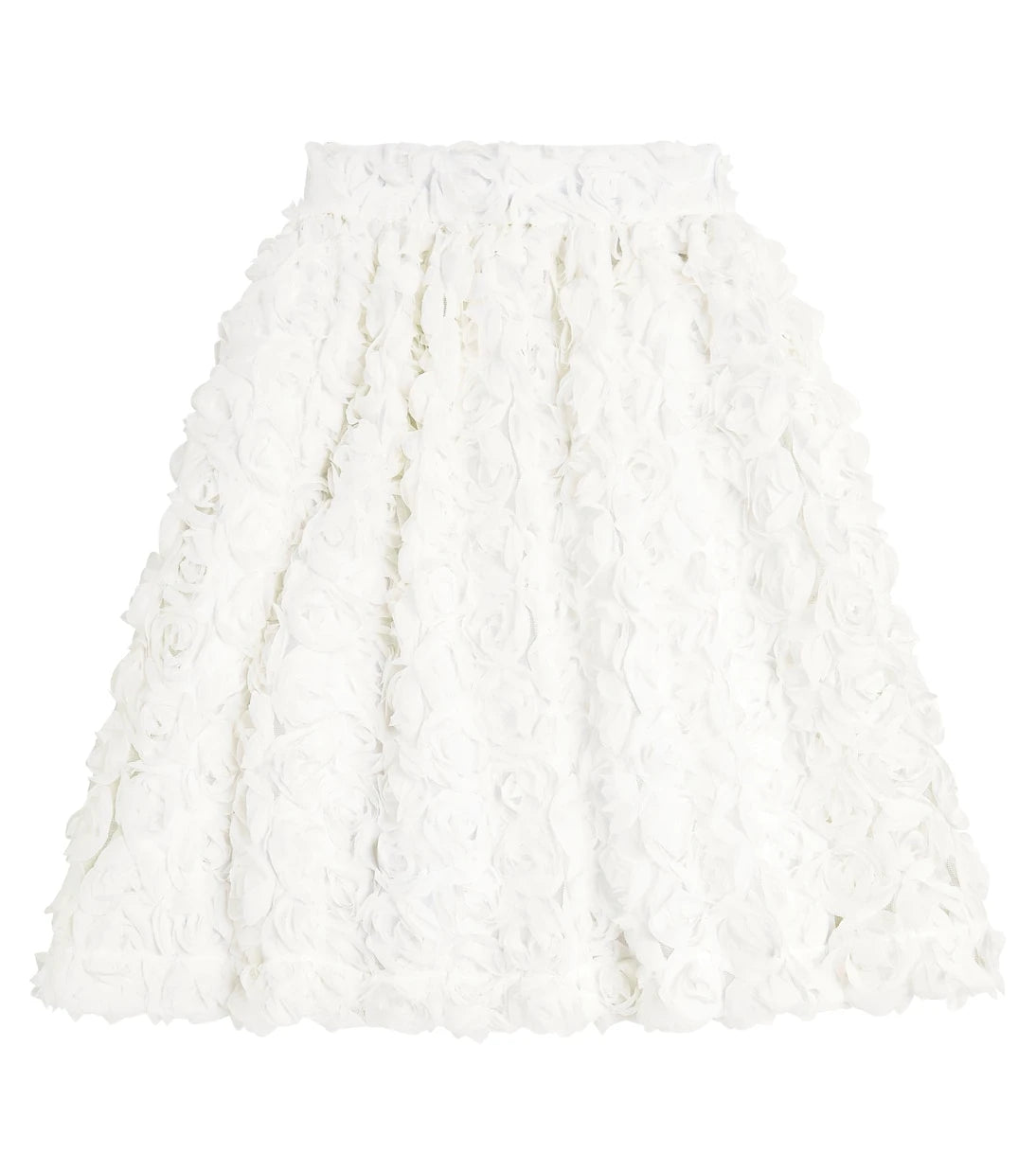 Caroline Bosmans - Floral-appliqué flared tulle skirt