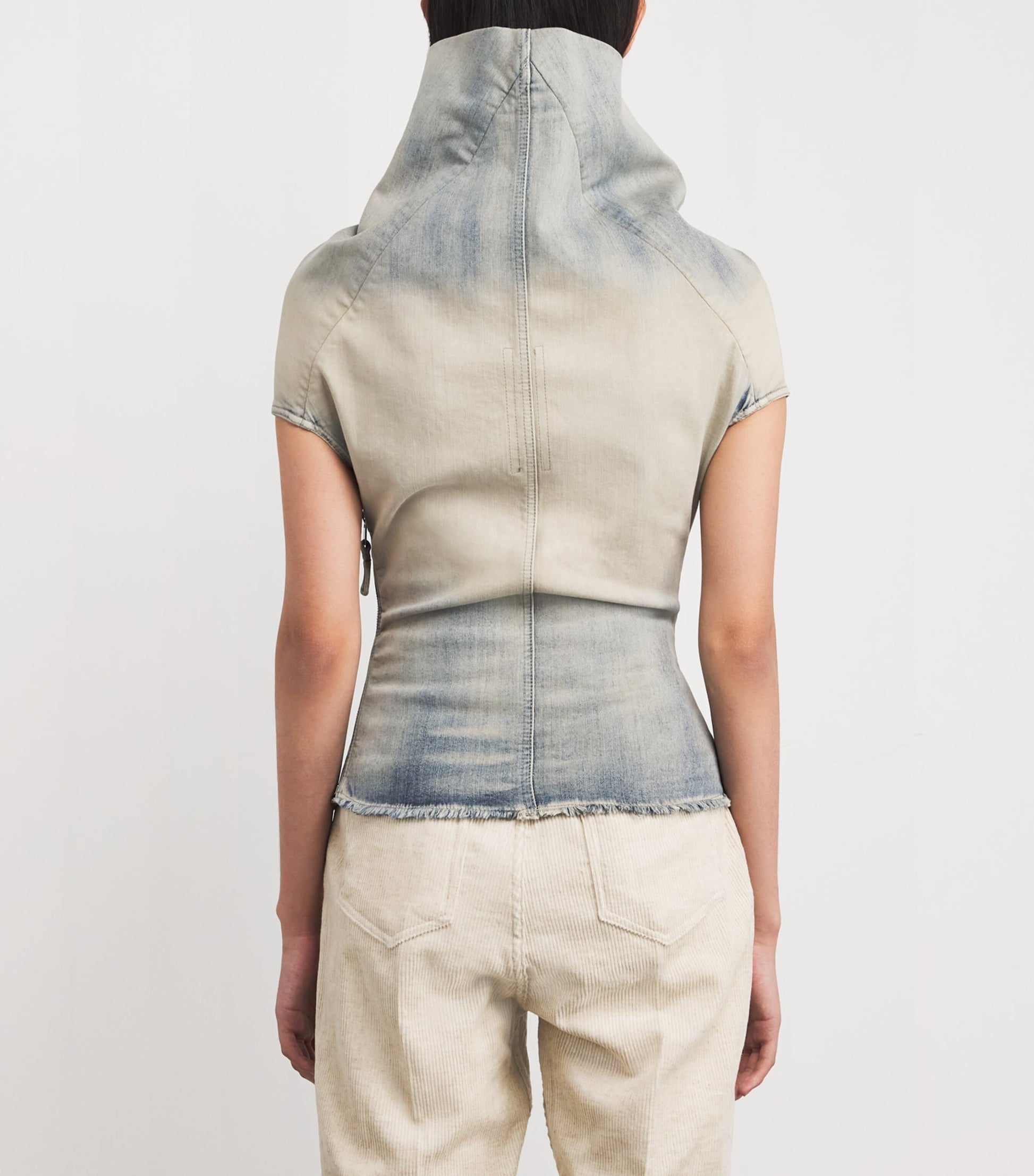 Rick Owens Blue Denim Shroud Top