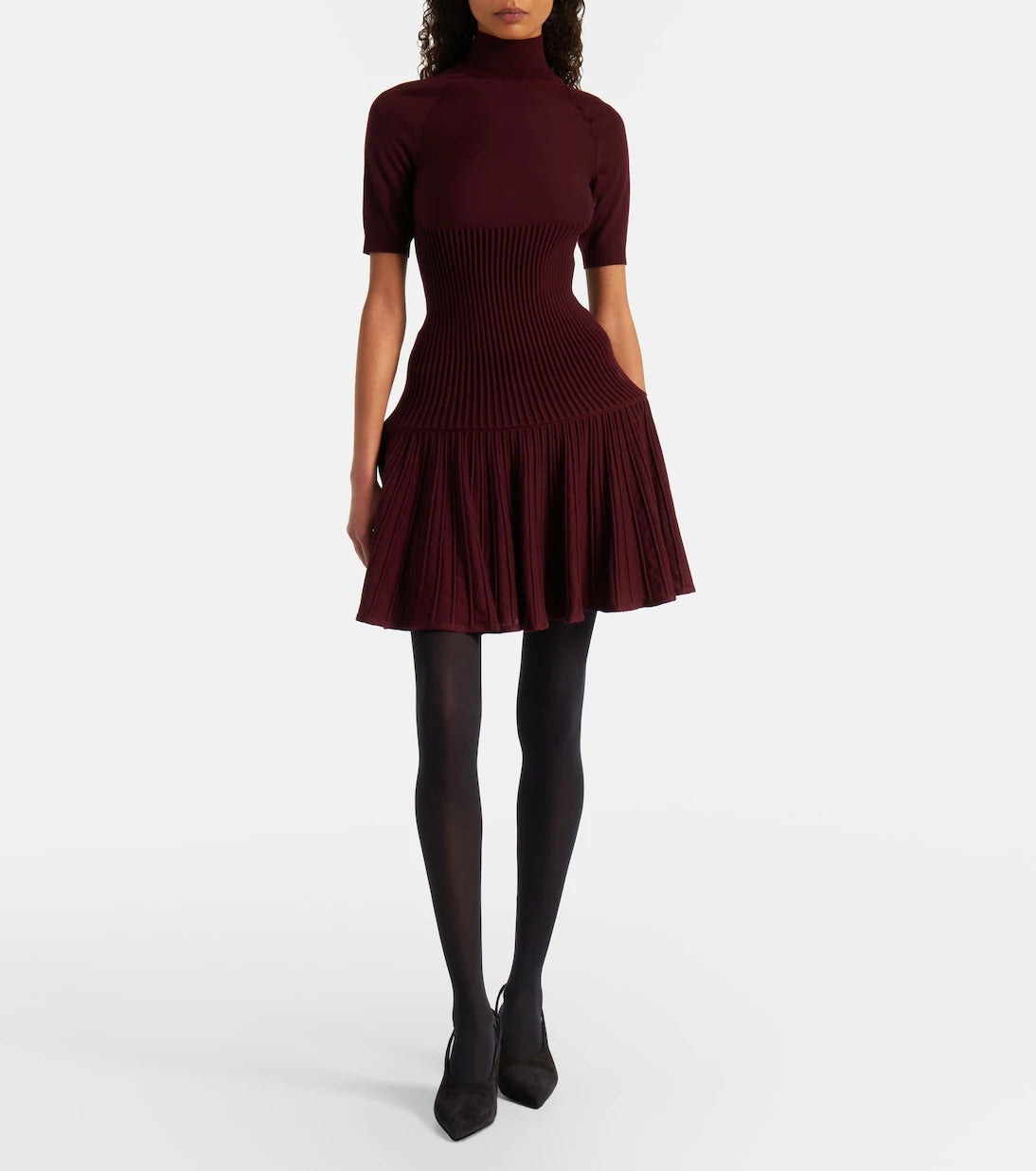 Alaïa - Ribbed-knit wool-blend top