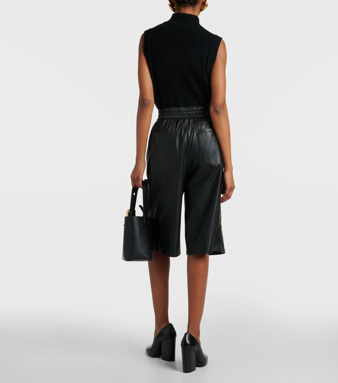 Yves Salomon - Leather Bermuda shorts