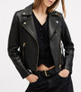 AllSaints Black Leather Dalby Biker Jacket