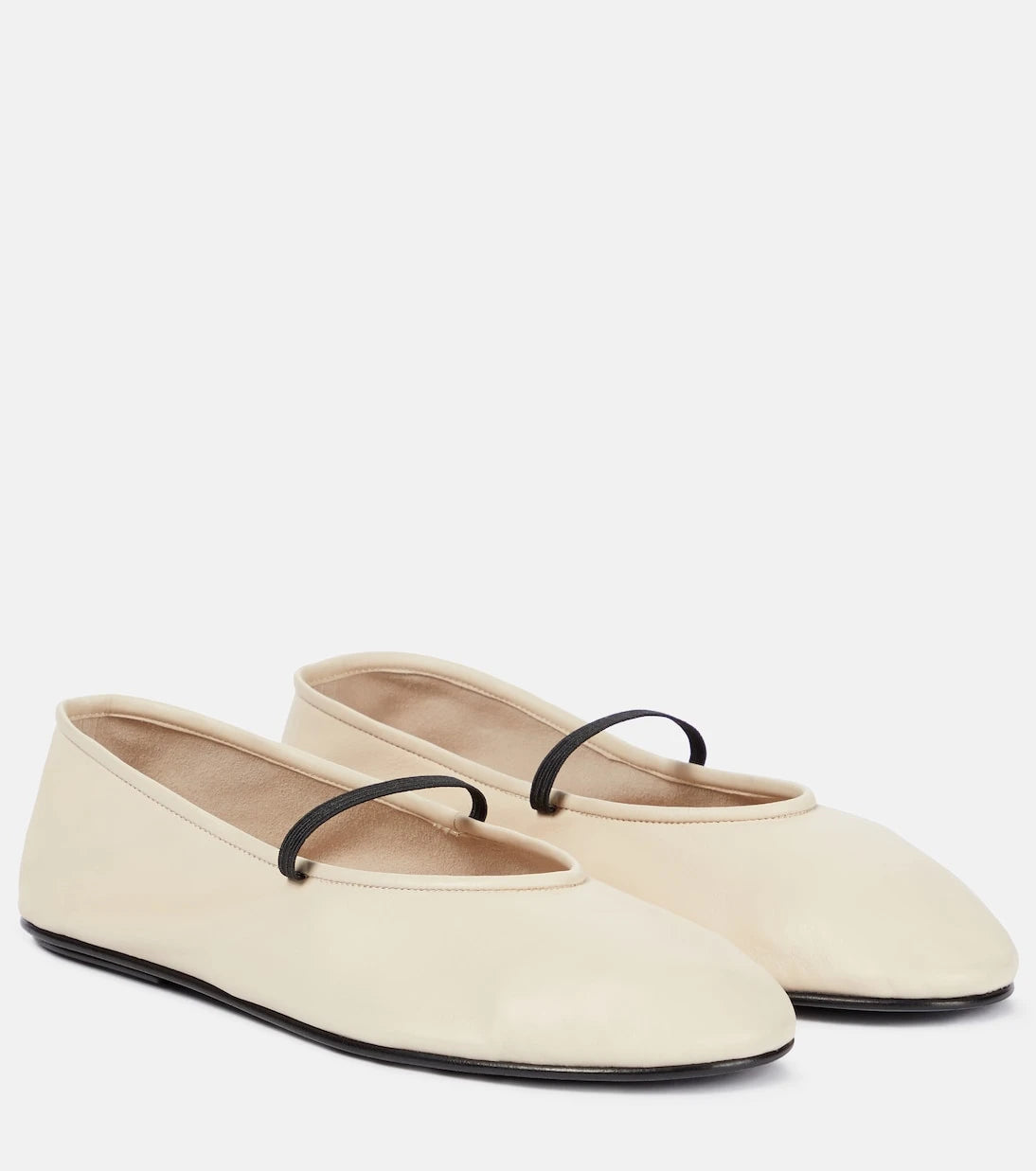 The Row - Elastic leather ballet flats