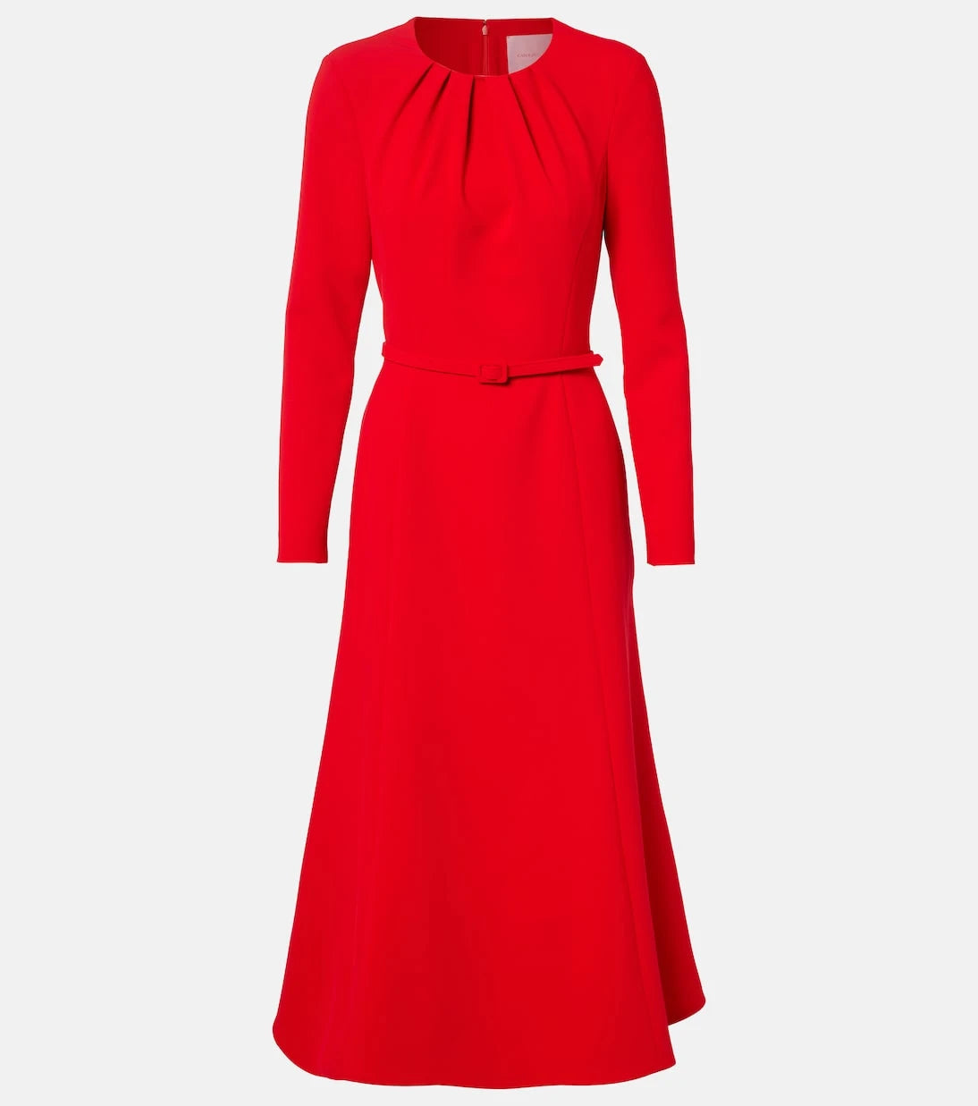 Carolina Herrera - Belted crêpe midi dress