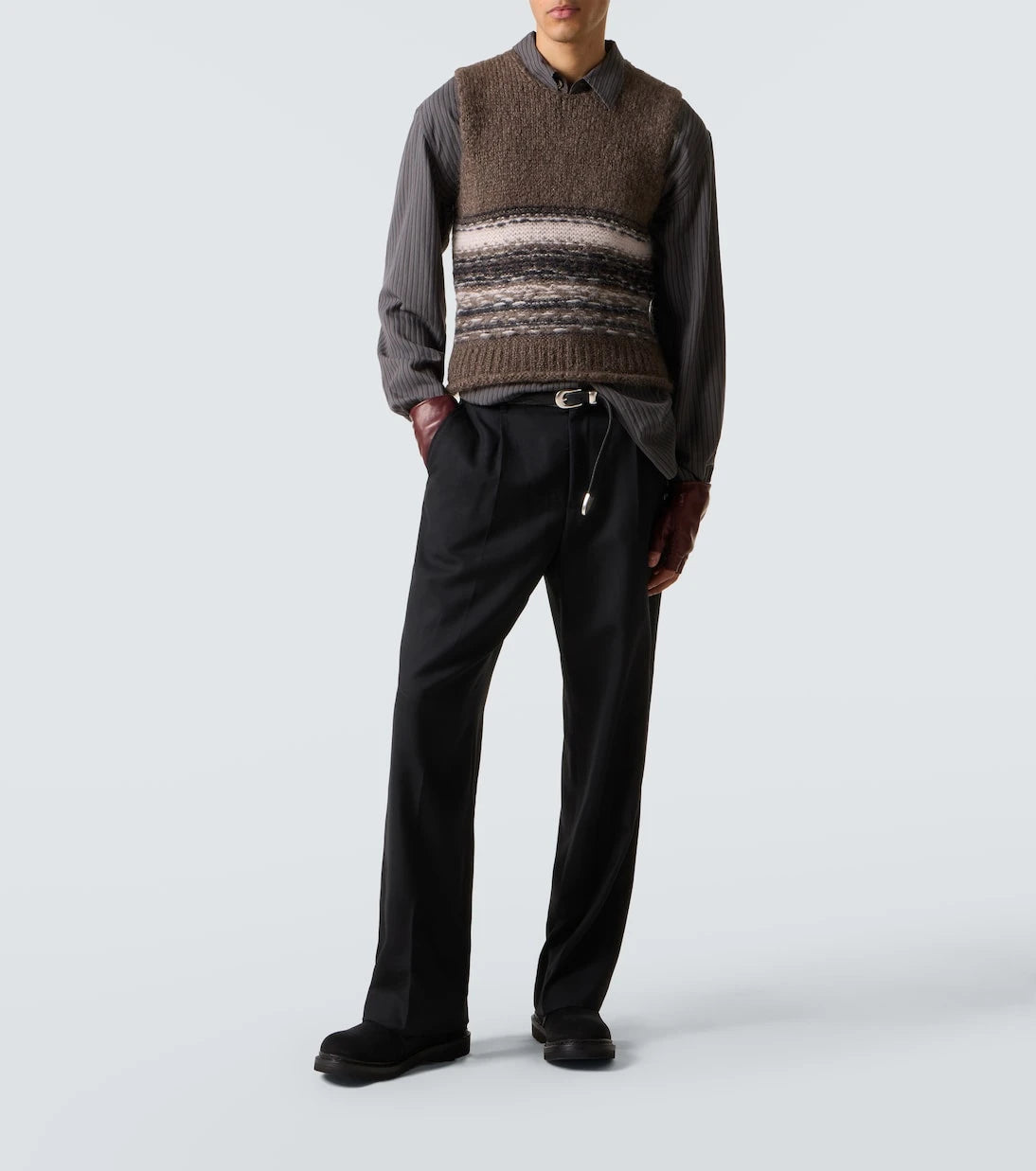 Our Legacy - Pleaser striped wool and mohair sweater vest