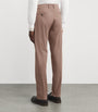 Cotton-Silk-Blend Straight Chinos