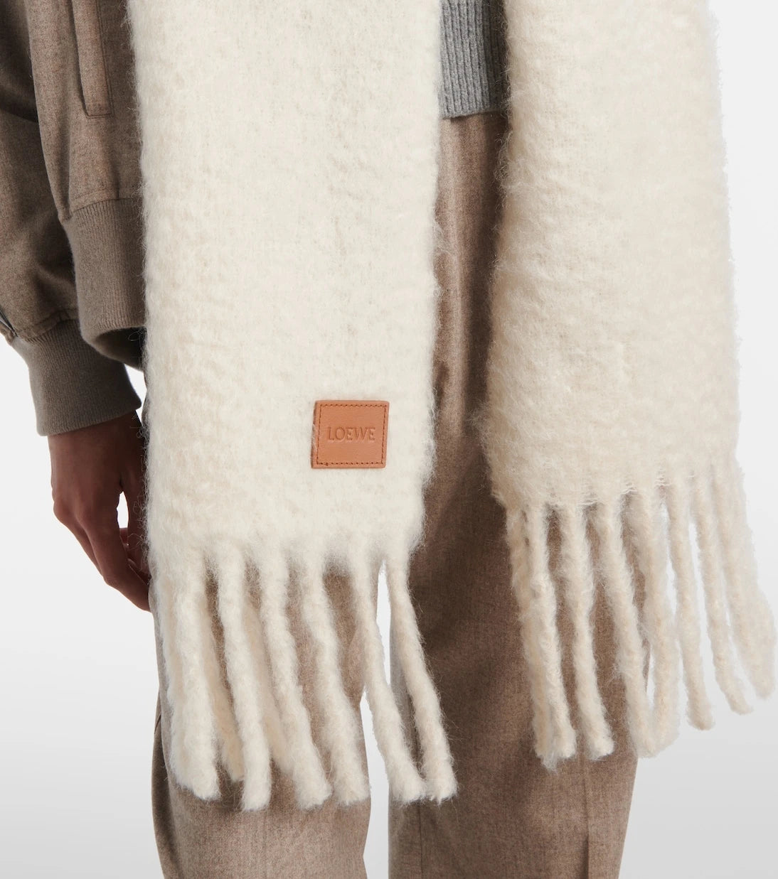 Loewe - Fringed mohair and wool-blend scarf