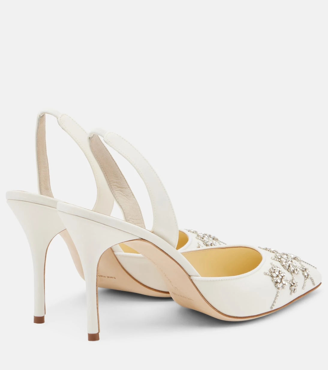 Manolo Blahnik - Ralyne 90 crêpe de chine slingback pumps