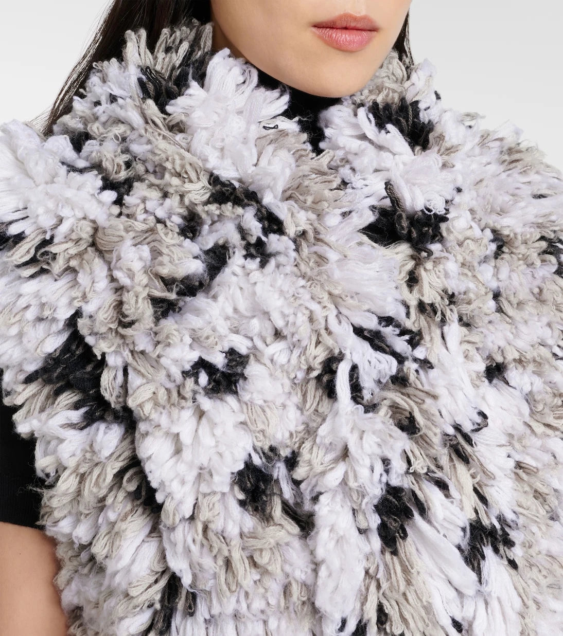 Alaïa - Lynx faux shearling jacquard vest