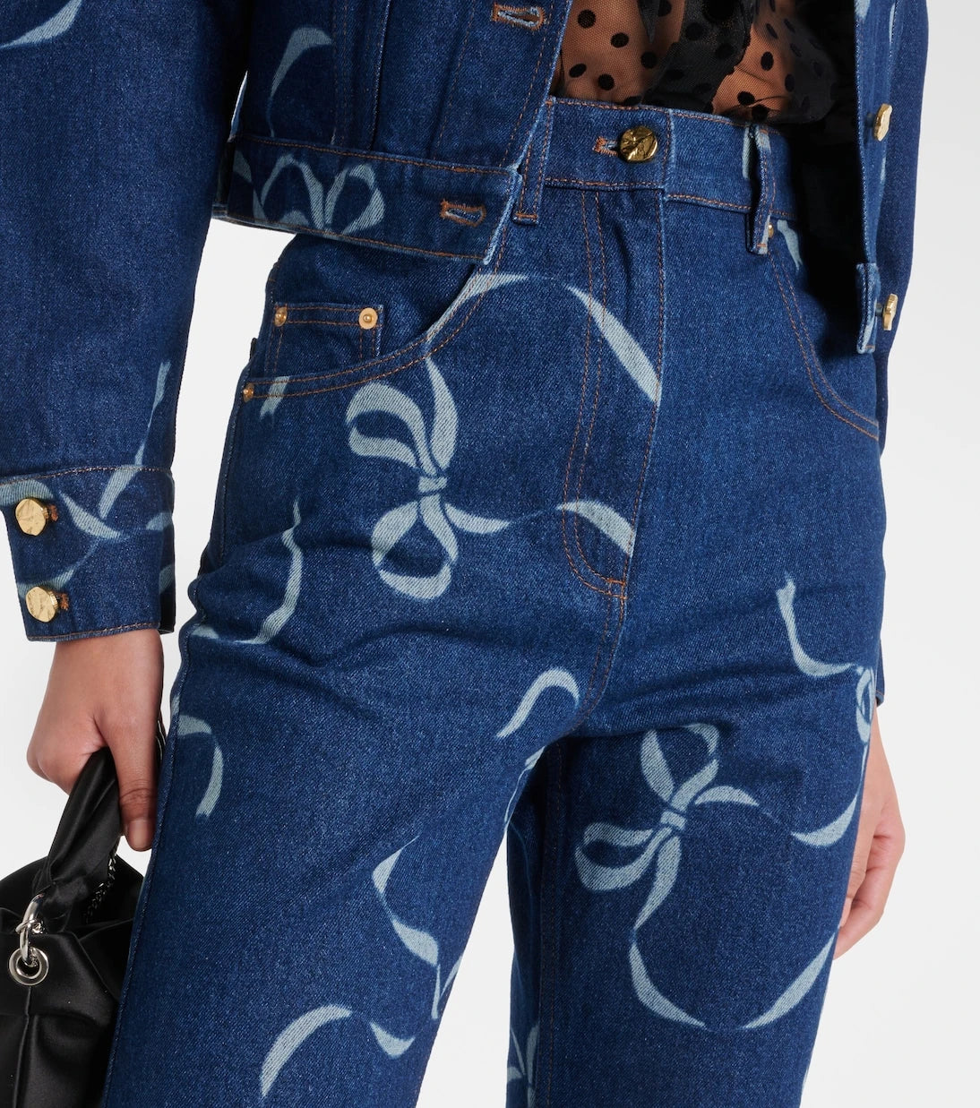 Nina Ricci - Printed flared jeans