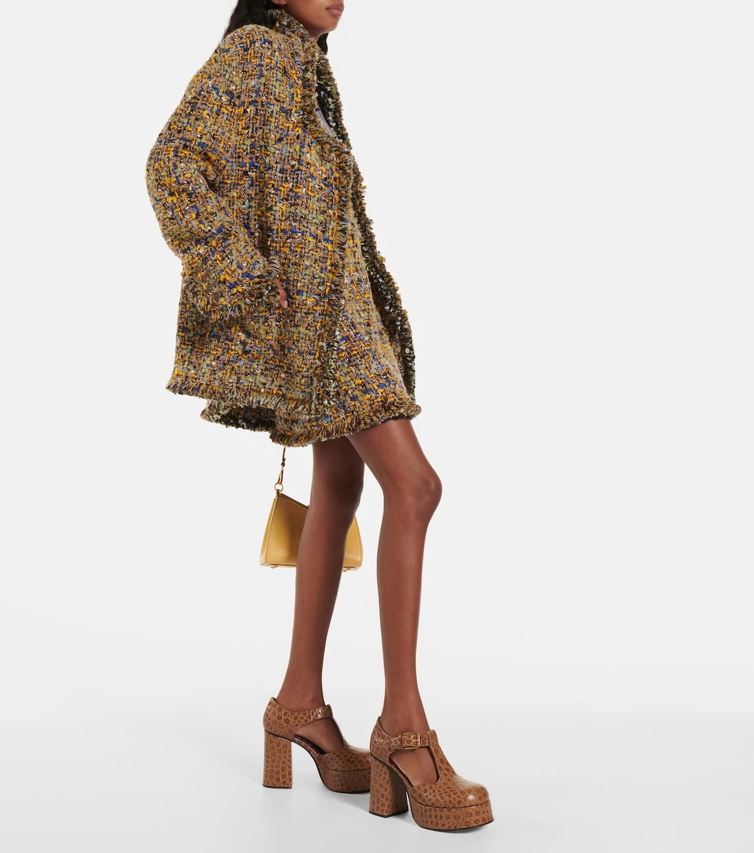 Etro - Croc-effect leather Mary Jane pumps