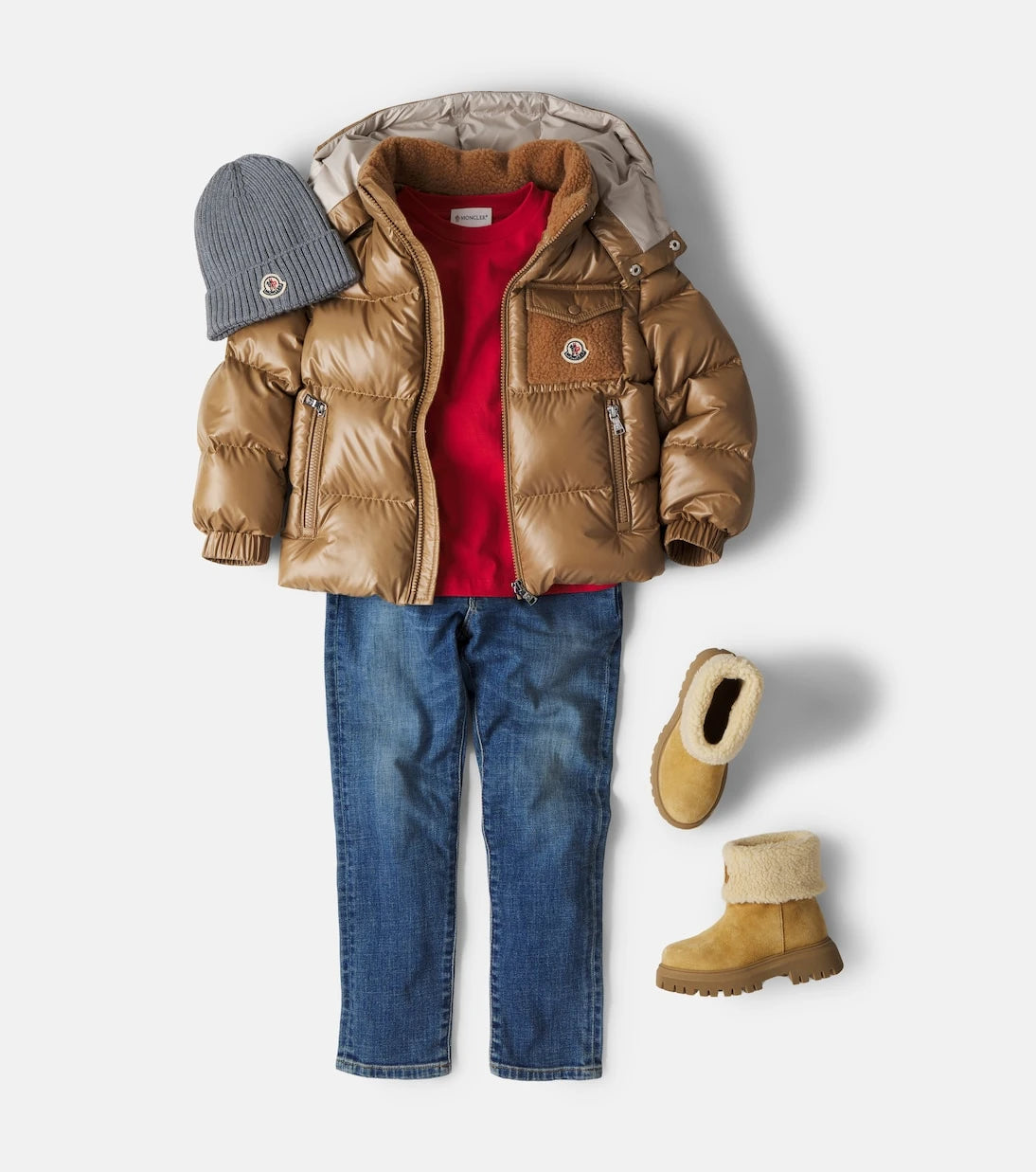 Moncler Enfant - Logo virgin wool beanie