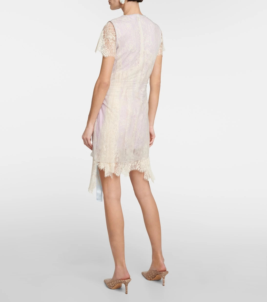 Acne Studios - Bow-detail lace minidress