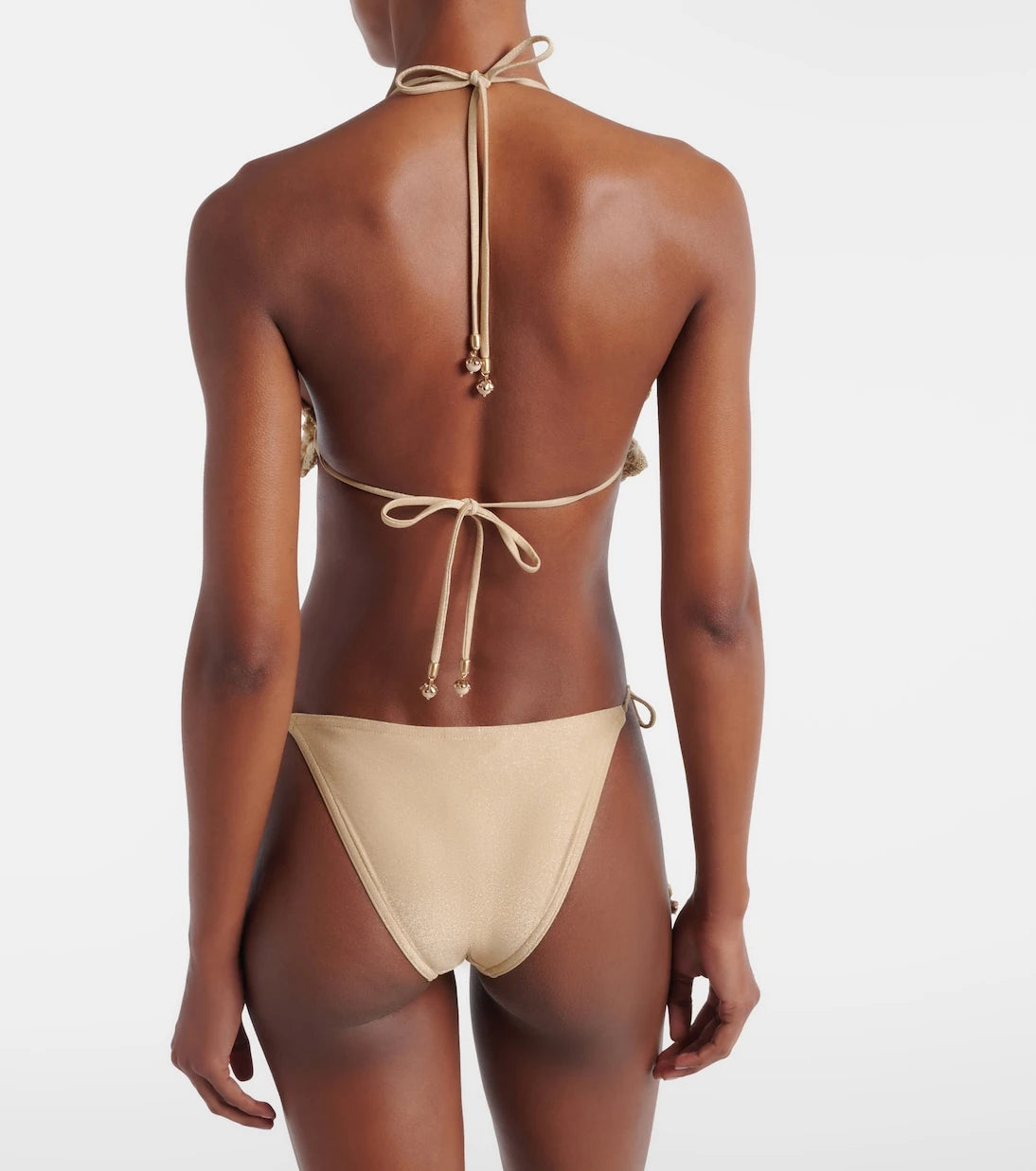 Zimmermann - Wanderlust crochet and lamé bikini