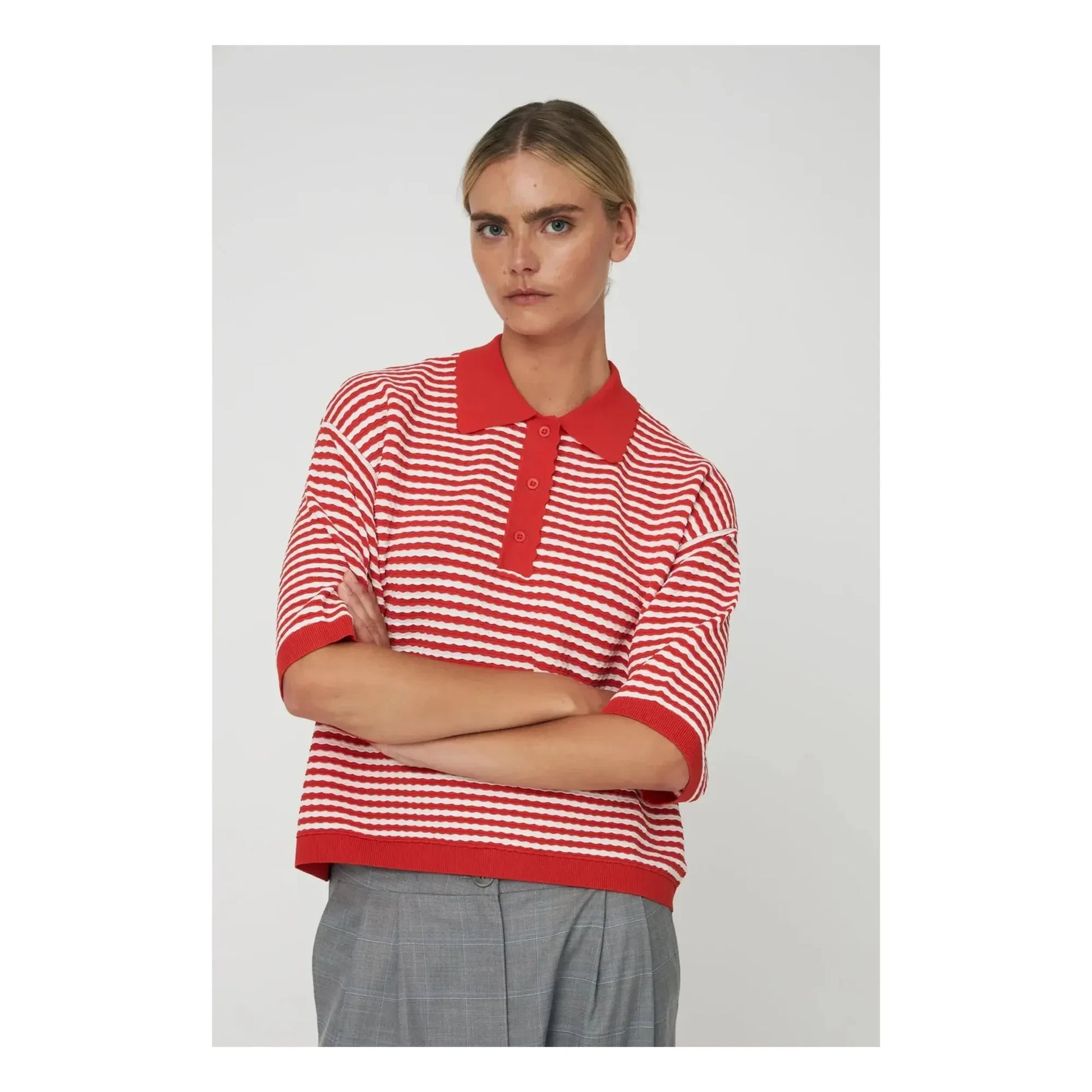 Stella Nova - Polo Stripes | Red