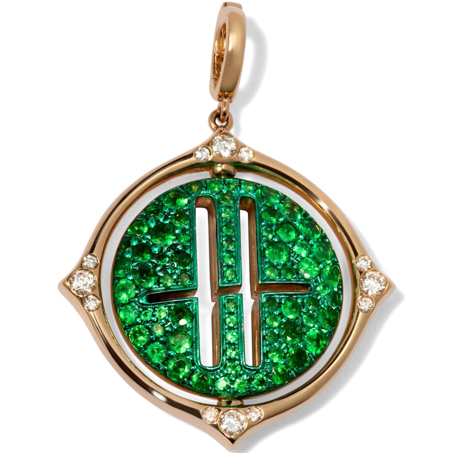 Annoushka x Harrods Yellow Gold, Diamond and Tsavorite My Life in Charms Spinning Charm