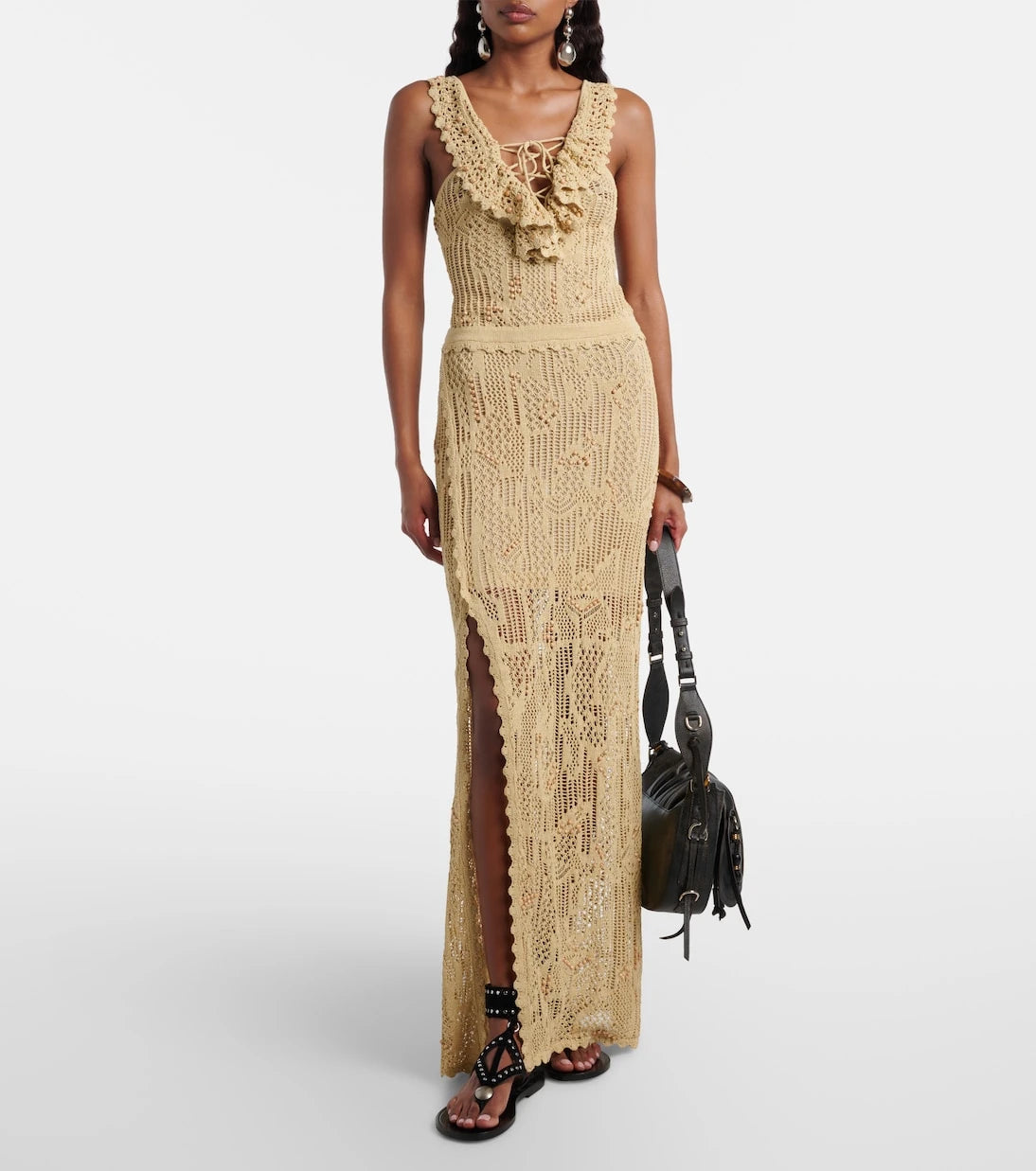 Isabel Marant - Ornella beaded crochet maxi dress