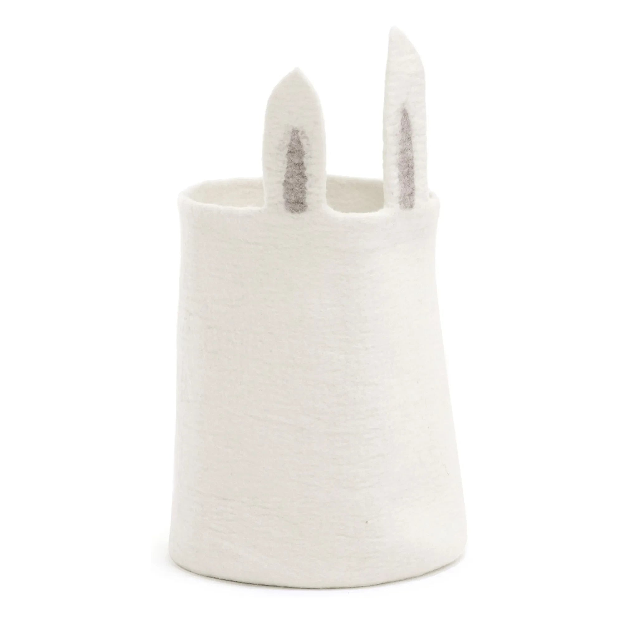 Muskhane - Bunny felt storage basket | Ecru