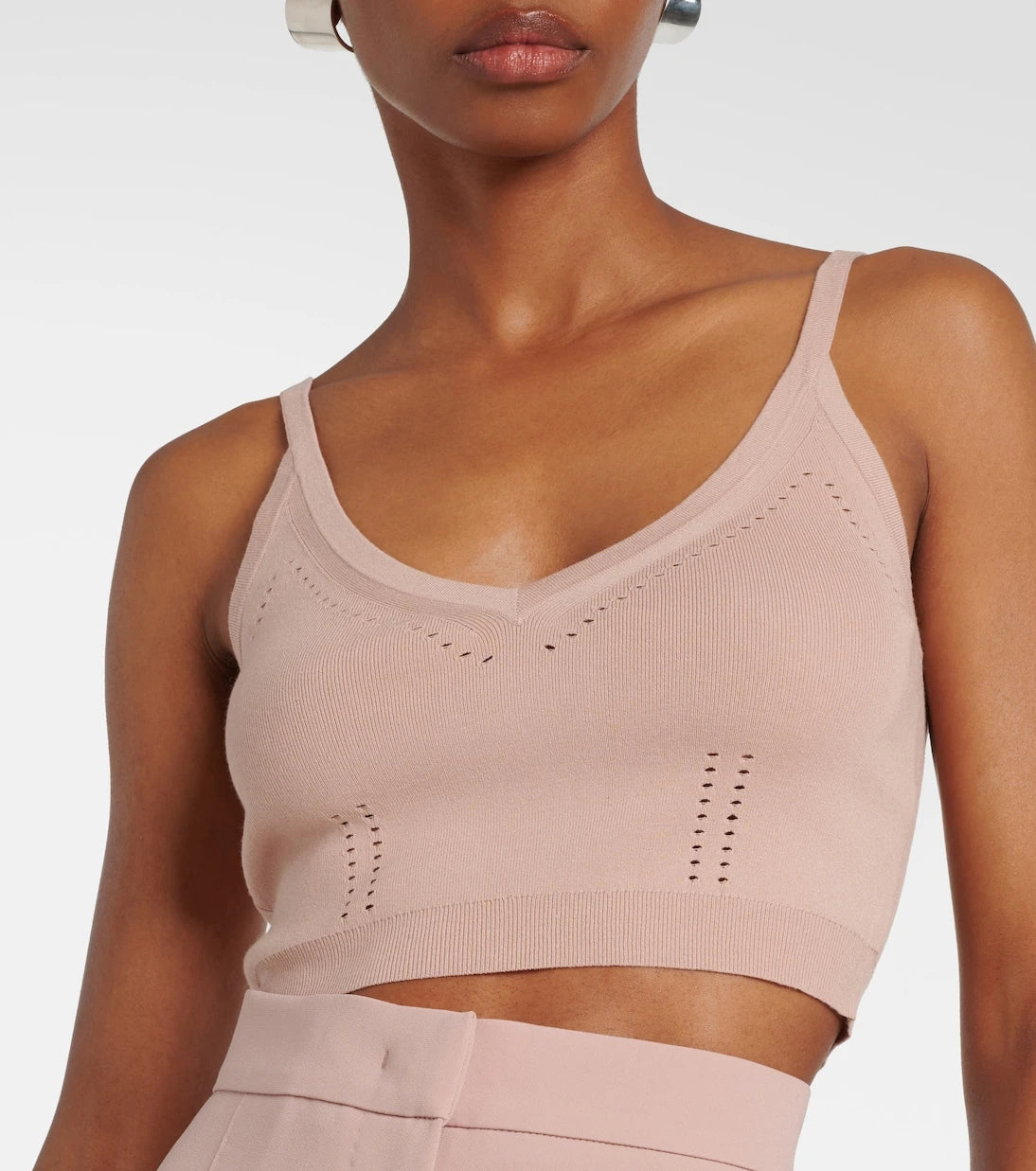Max Mara - Cropped knitted tank top