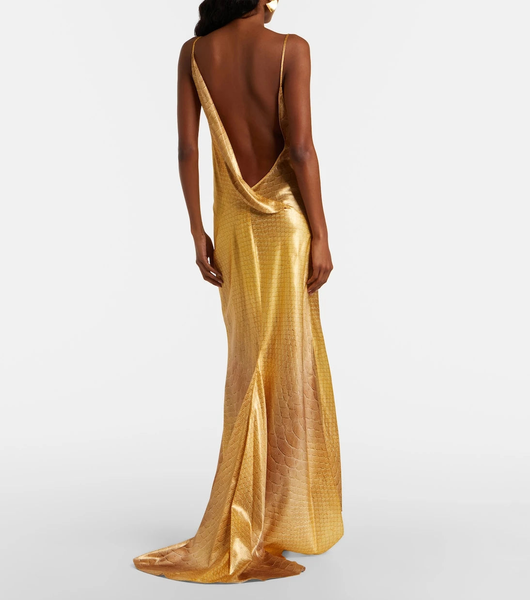 Roberto Cavalli - Snake-print silk gown