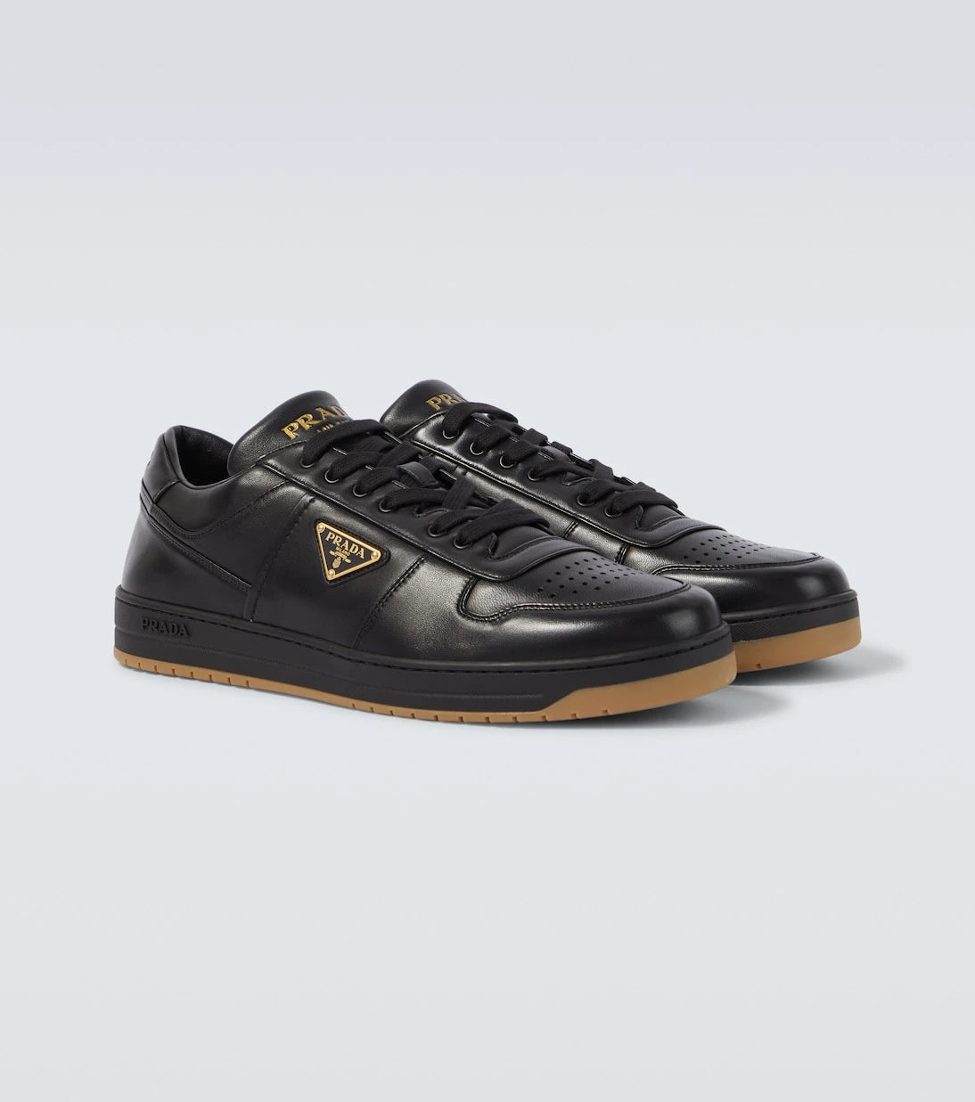 Prada - Downtown leather sneakers