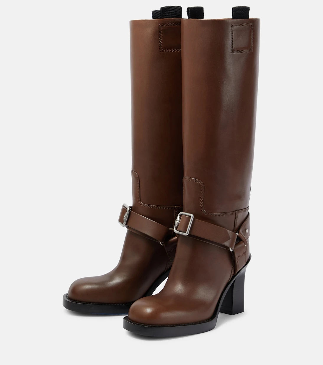 Burberry - 100 leather knee-high boots