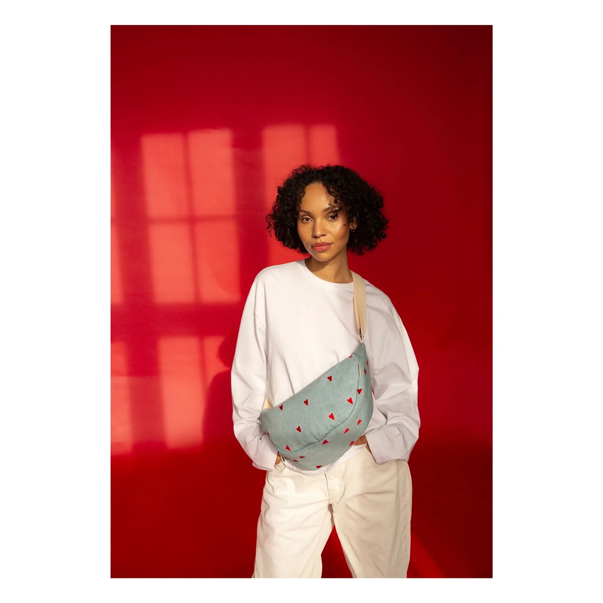 Studio Noos - Hearts fanny pack | Denim