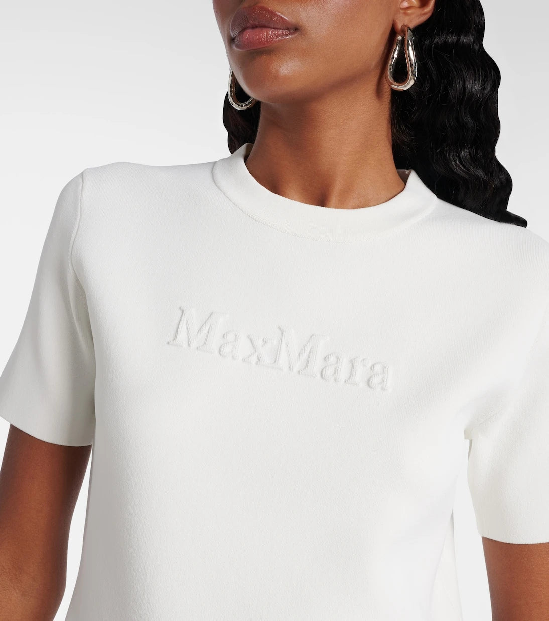 Max Mara - Adelio logo crêpe T-shirt