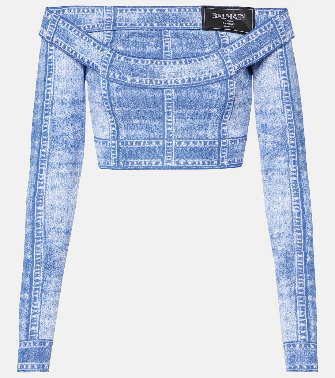Balmain - Trompe l'oeil crop top