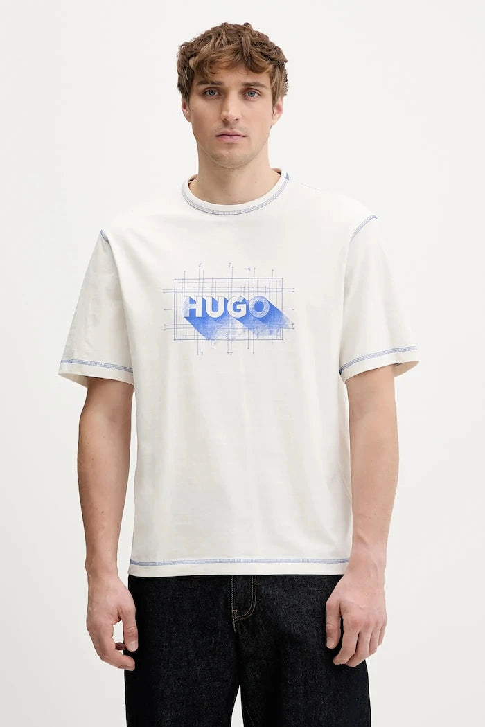 Памучна тениска Hugo Blue Nothal