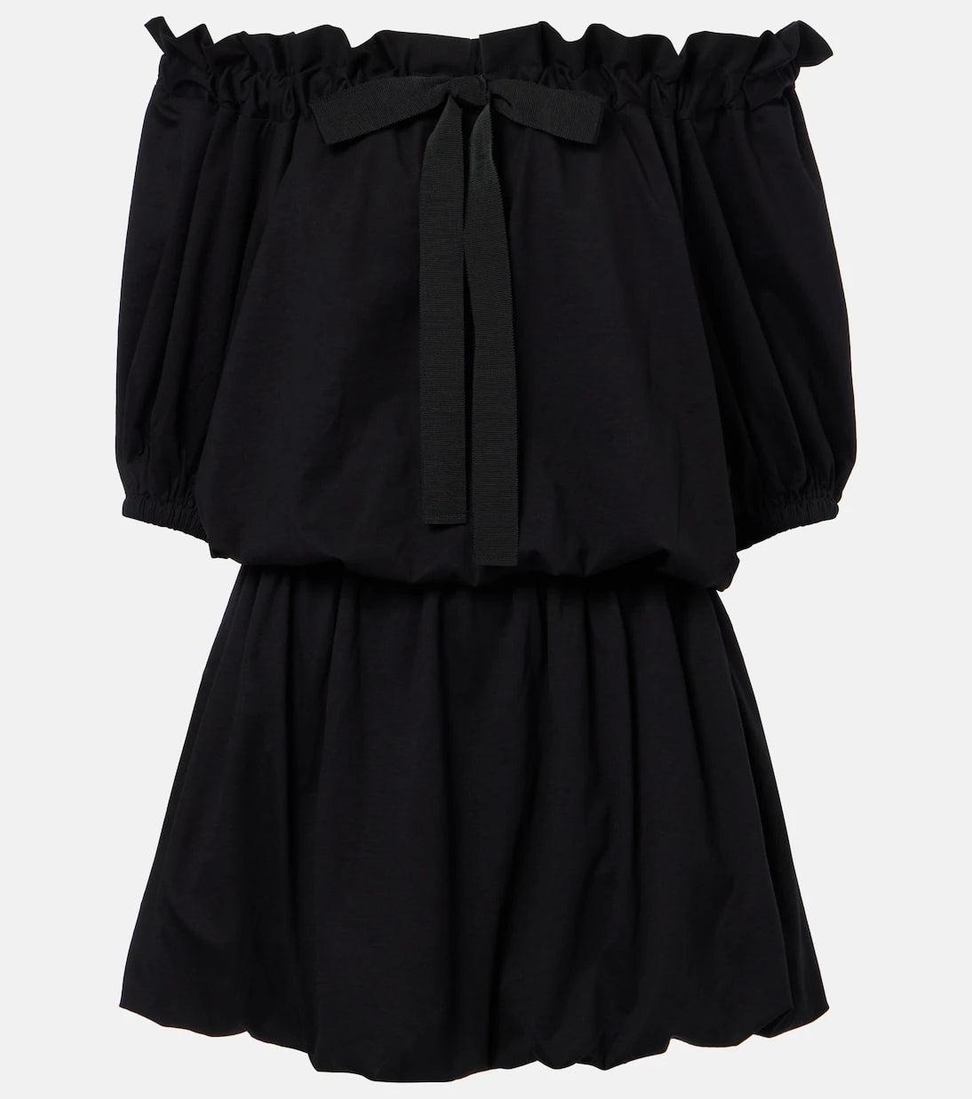 Patou - Tie-neck cotton faille minidress