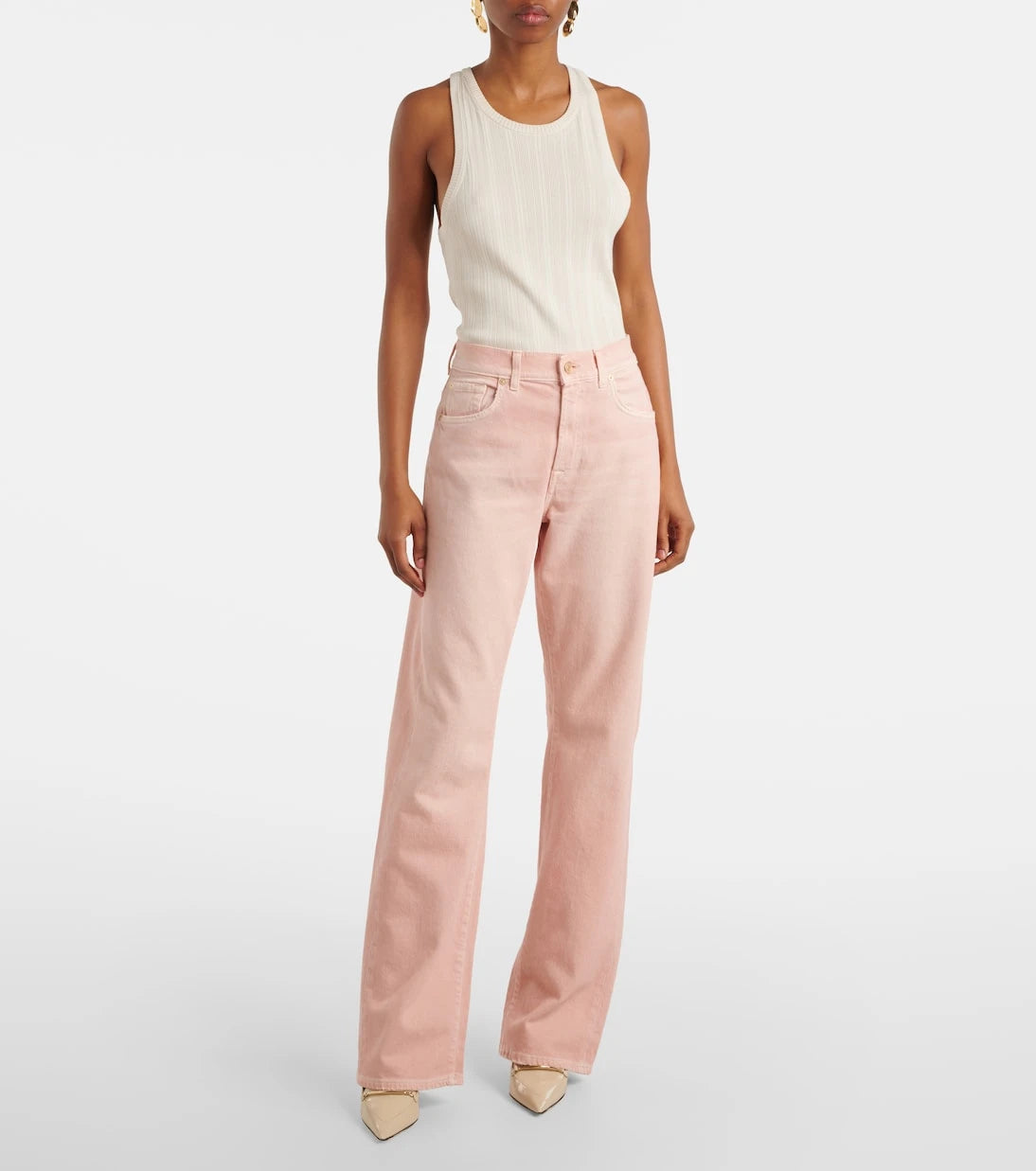 7 For All Mankind - Tess high-rise straight jeans
