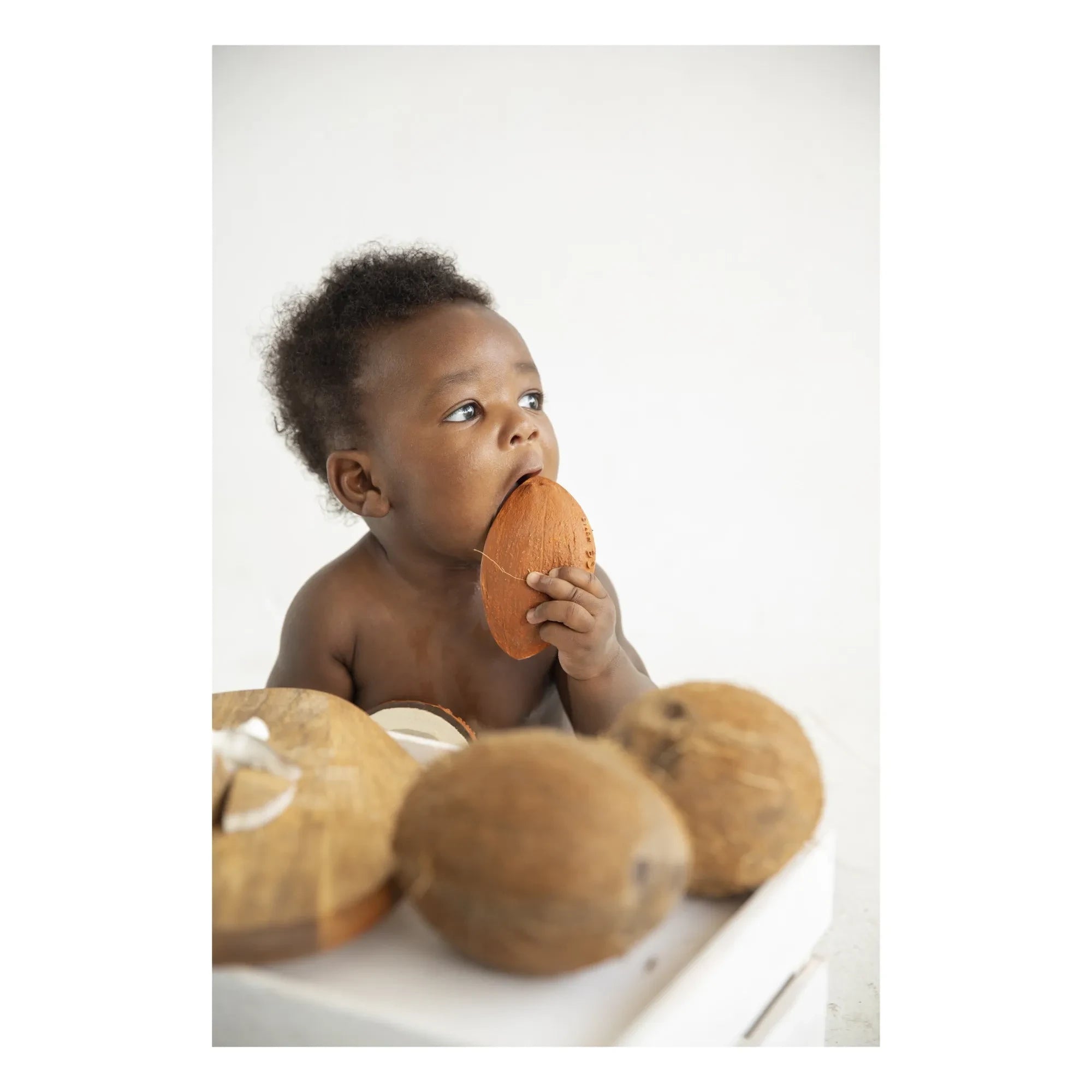 Oli & Carol - Coco the Coconut Teething Ring | White