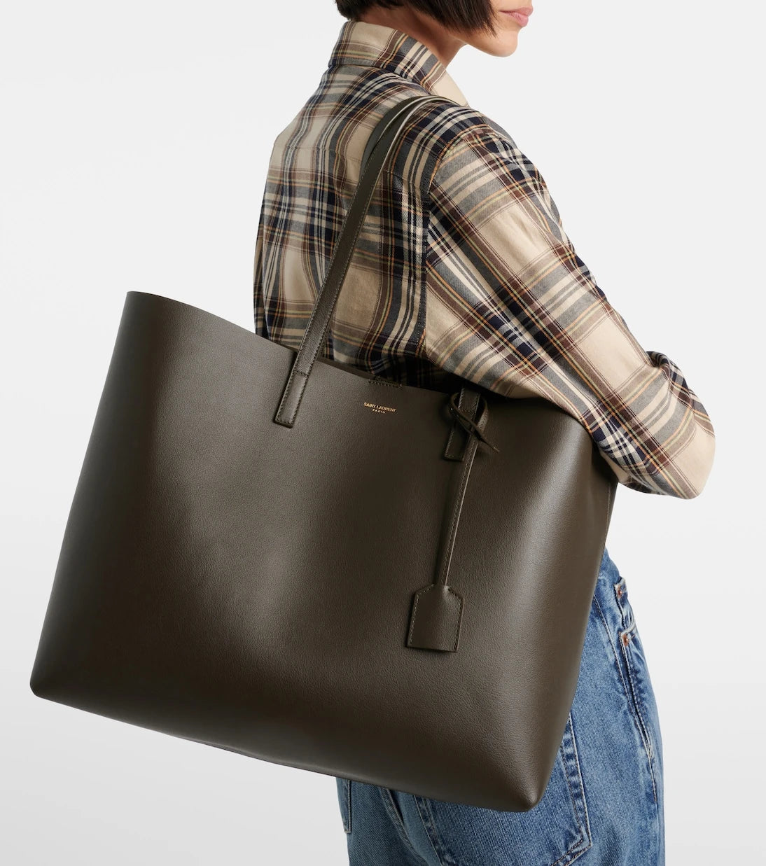 Saint Laurent - Shopping Large leather tote bag