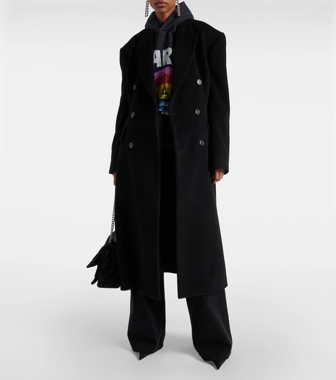 Balenciaga - Cinched cashmere and wool coat