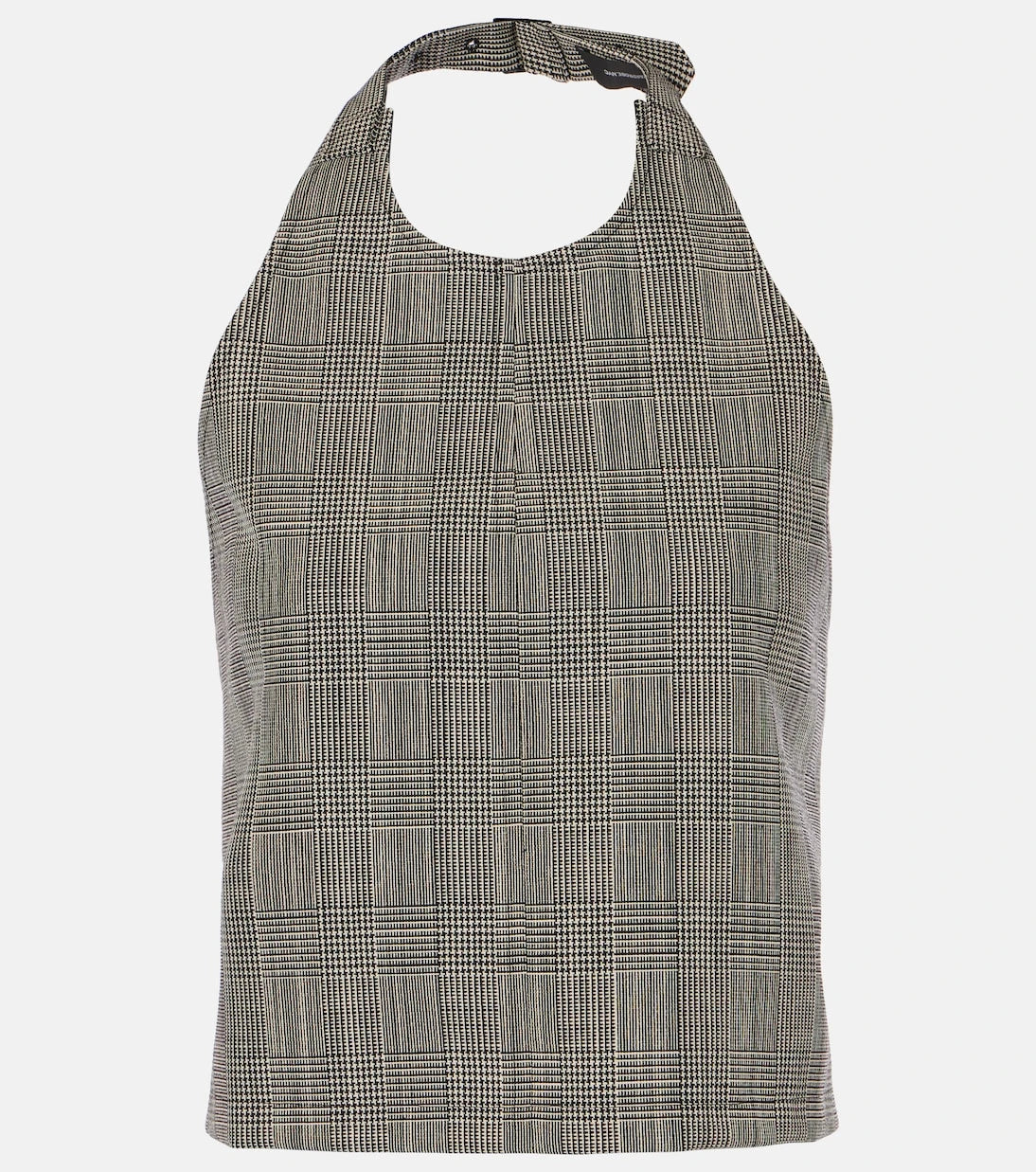 Wardrobe.NYC - Prince of Wales check open-back wool top
