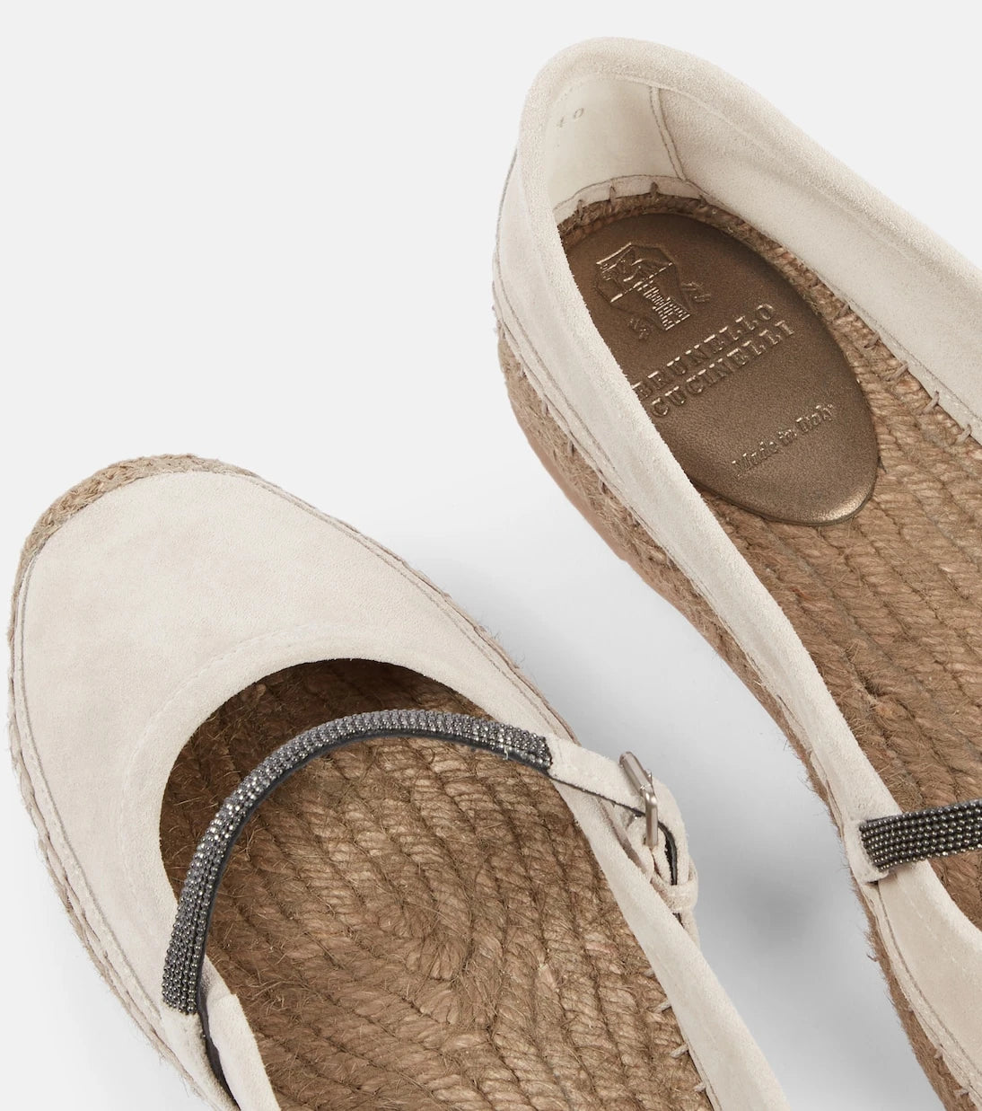 Brunello Cucinelli - Monili suede espadrilles