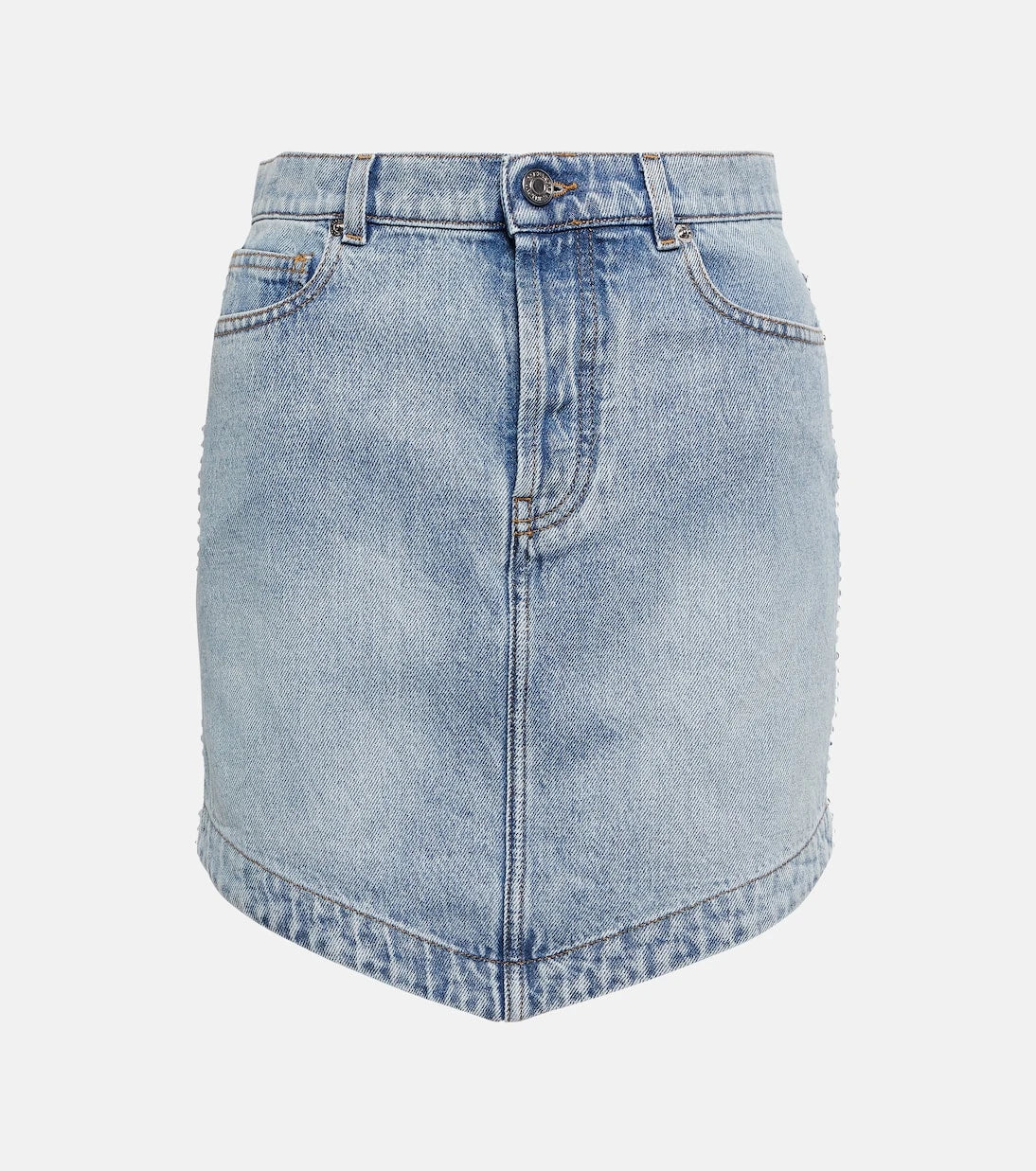 Alexandre Vauthier - İşlemeli denim mini etek