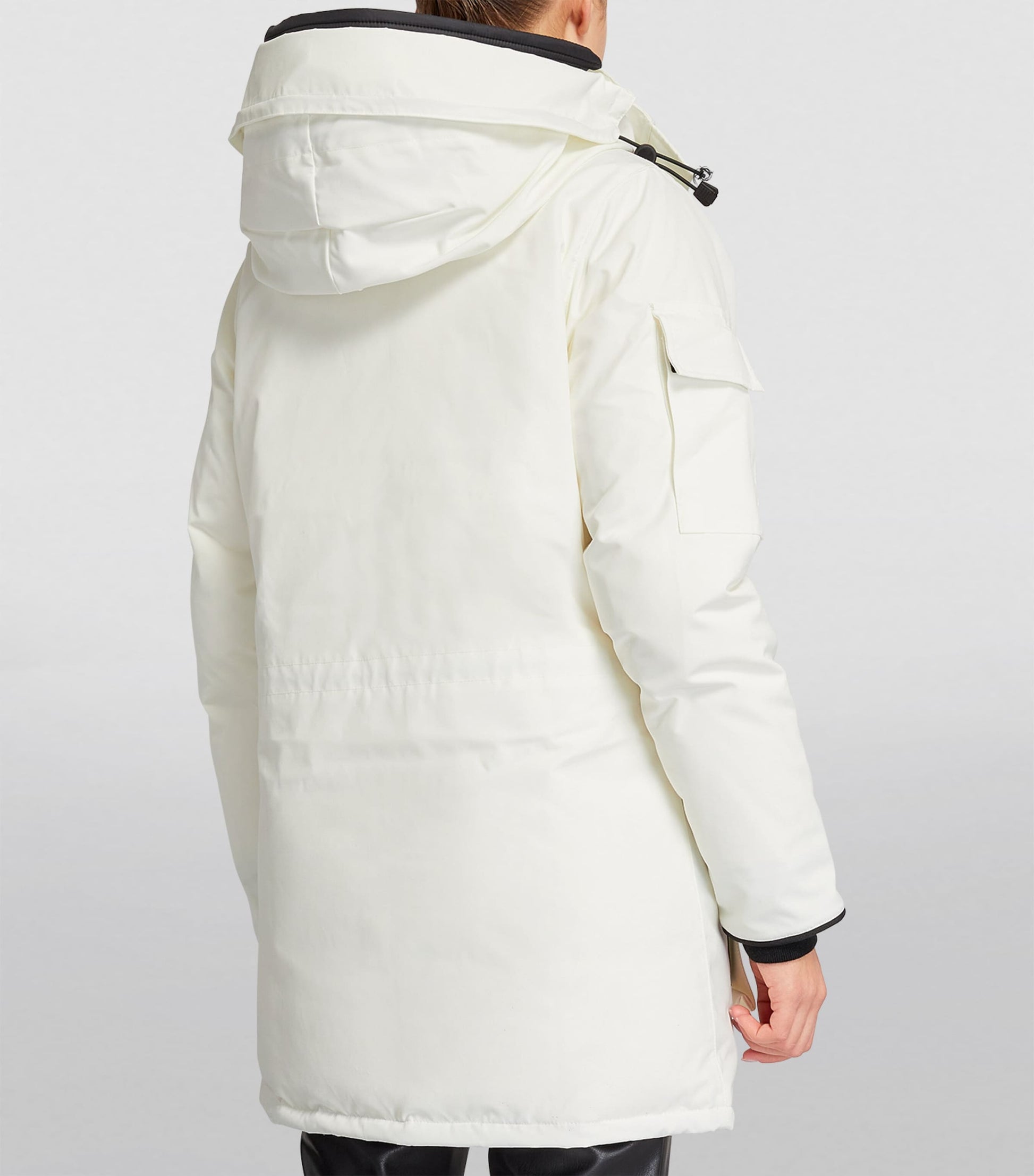 Canada Goose White Down-Filled Expedition Hooded Parka