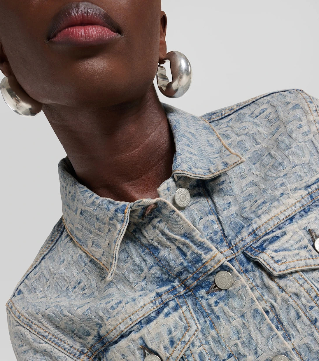 Acne Studios - Cropped jacquard denim jacket