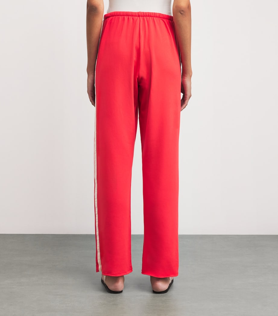 Adanola Red Organic Cotton-Modal Straight Sweatpants