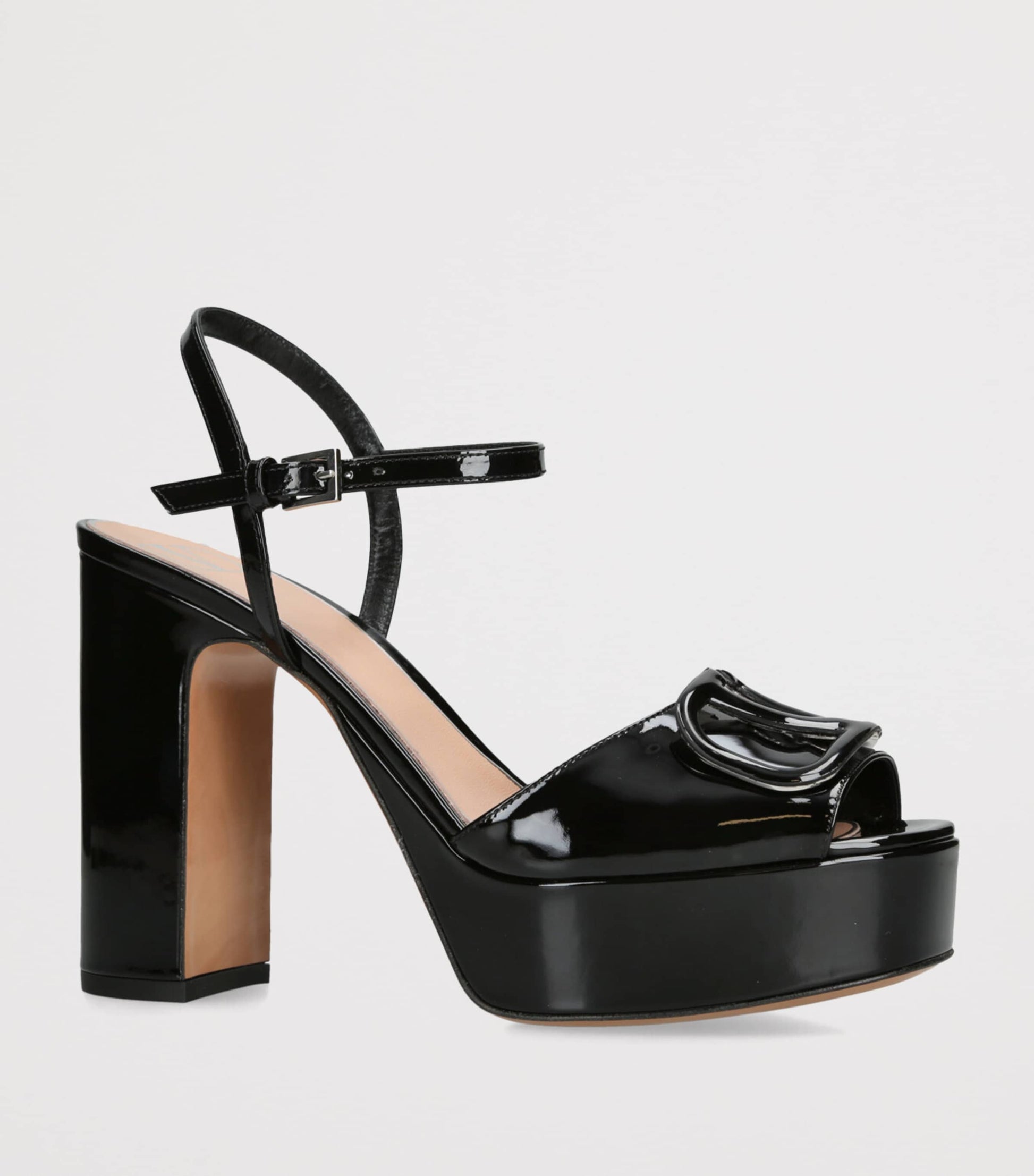 Valentino Garavani Leather VLogo Signature Platform Sandals 115
