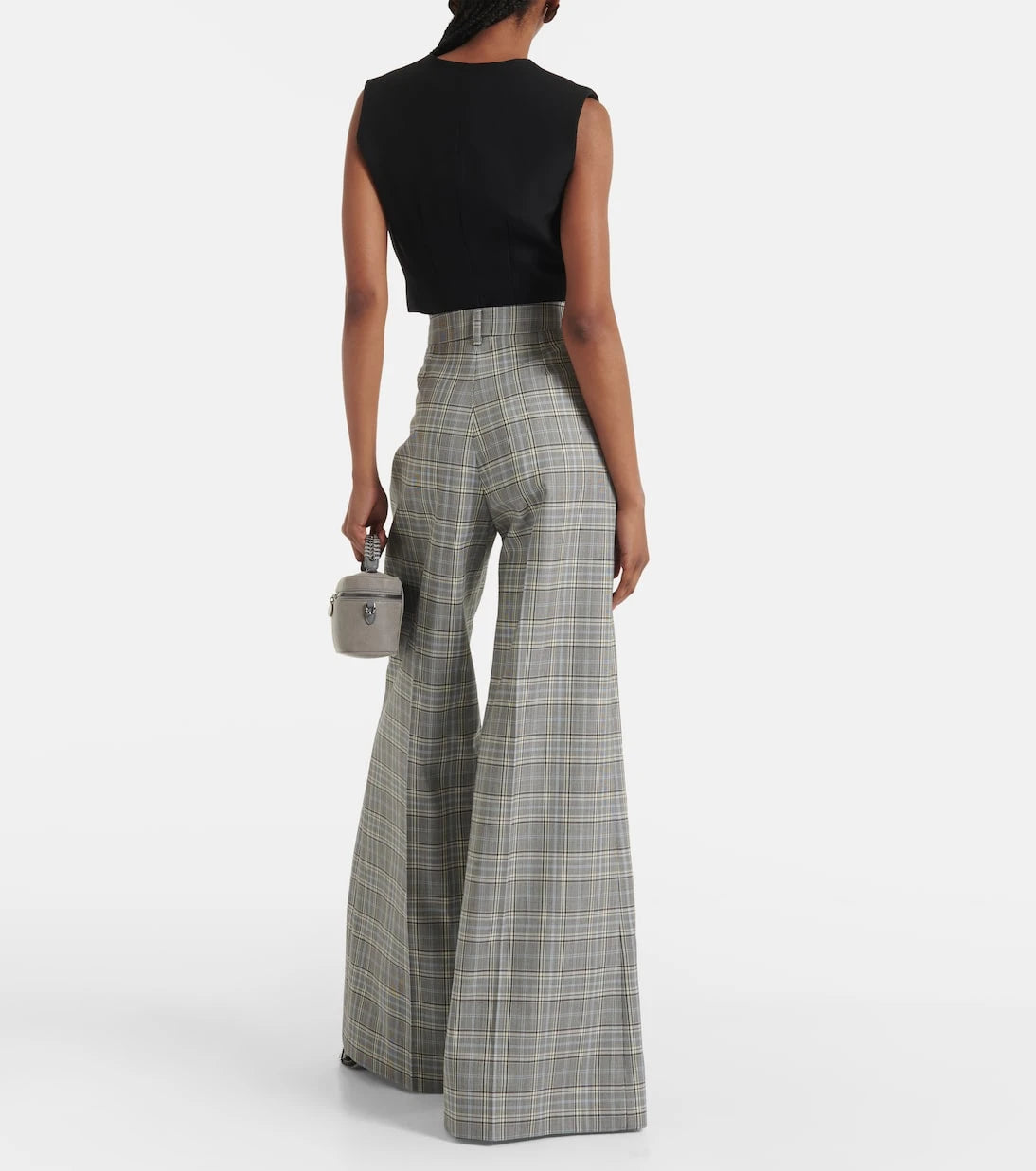 Stella McCartney - Checked wool flared pants